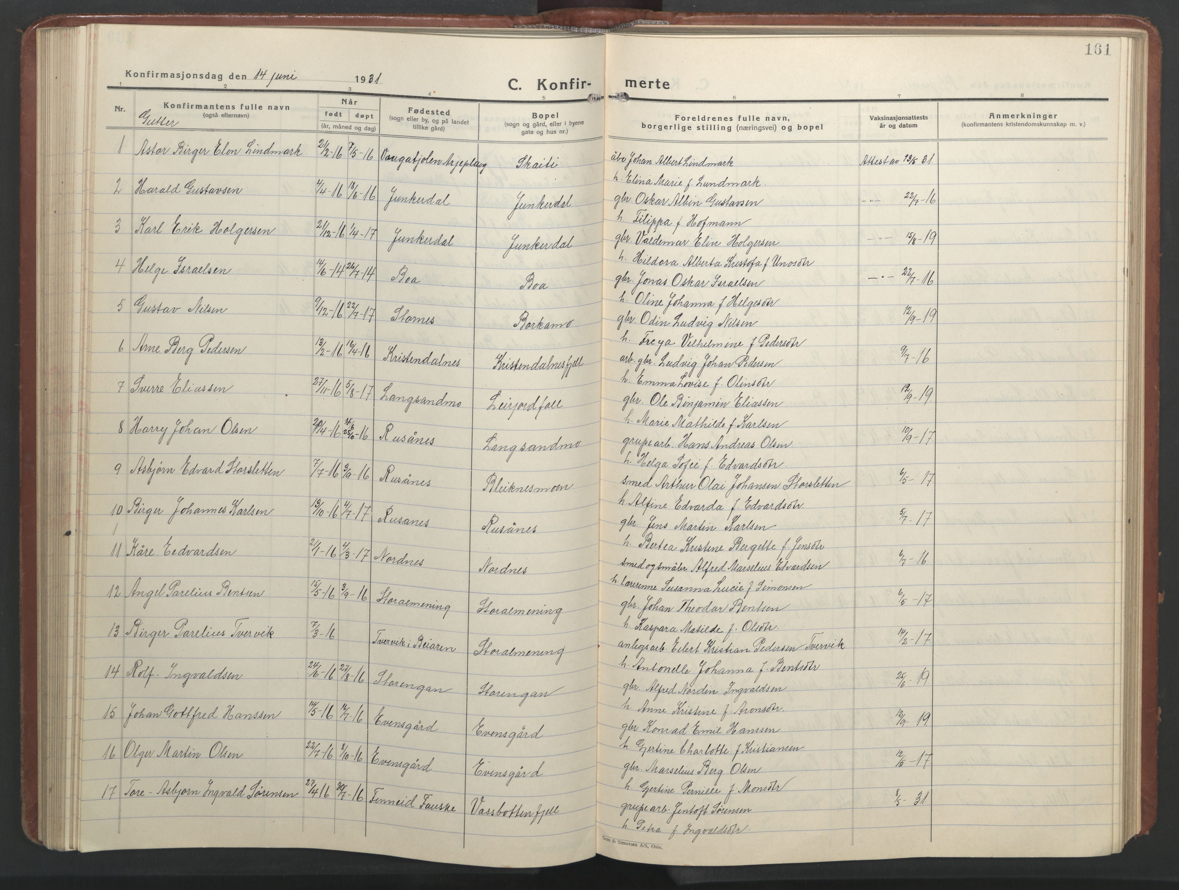 Ministerialprotokoller, klokkerbøker og fødselsregistre - Nordland, AV/SAT-A-1459/847/L0680: Klokkerbok nr. 847C08, 1930-1947, s. 161