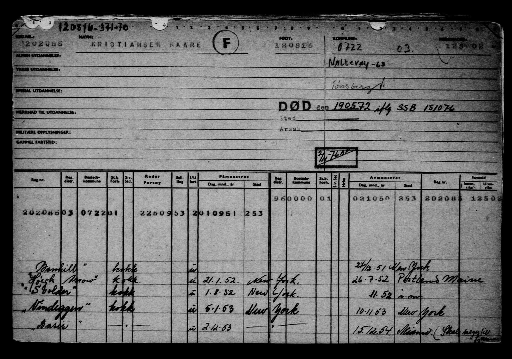 Direktoratet for sjømenn, AV/RA-S-3545/G/Gb/L0141: Hovedkort, 1916, s. 529