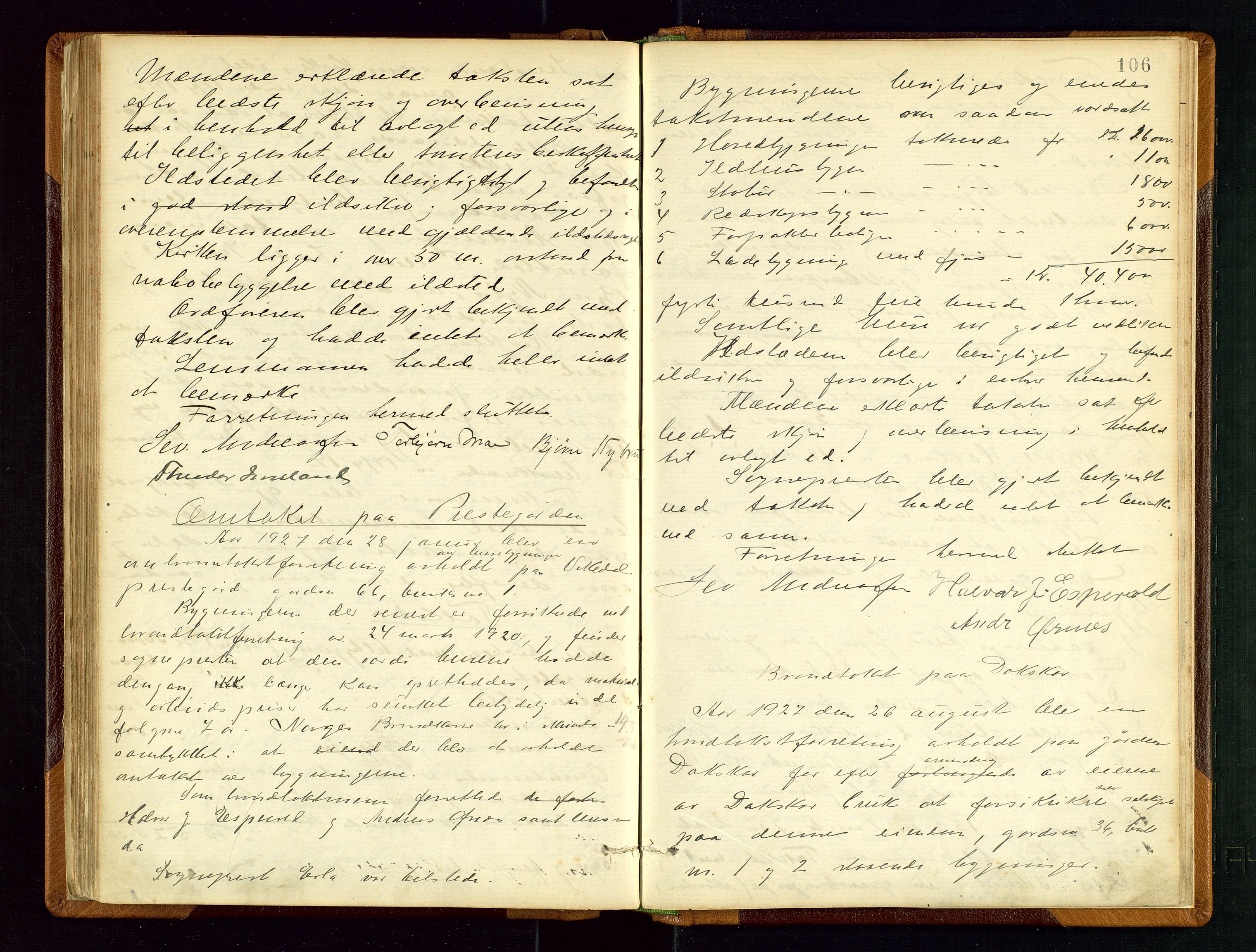 Vikedal lensmannskontor, AV/SAST-A-100179/Gob/L0003: Branntakstprotokoll, 1882-1942, s. 105b-106a