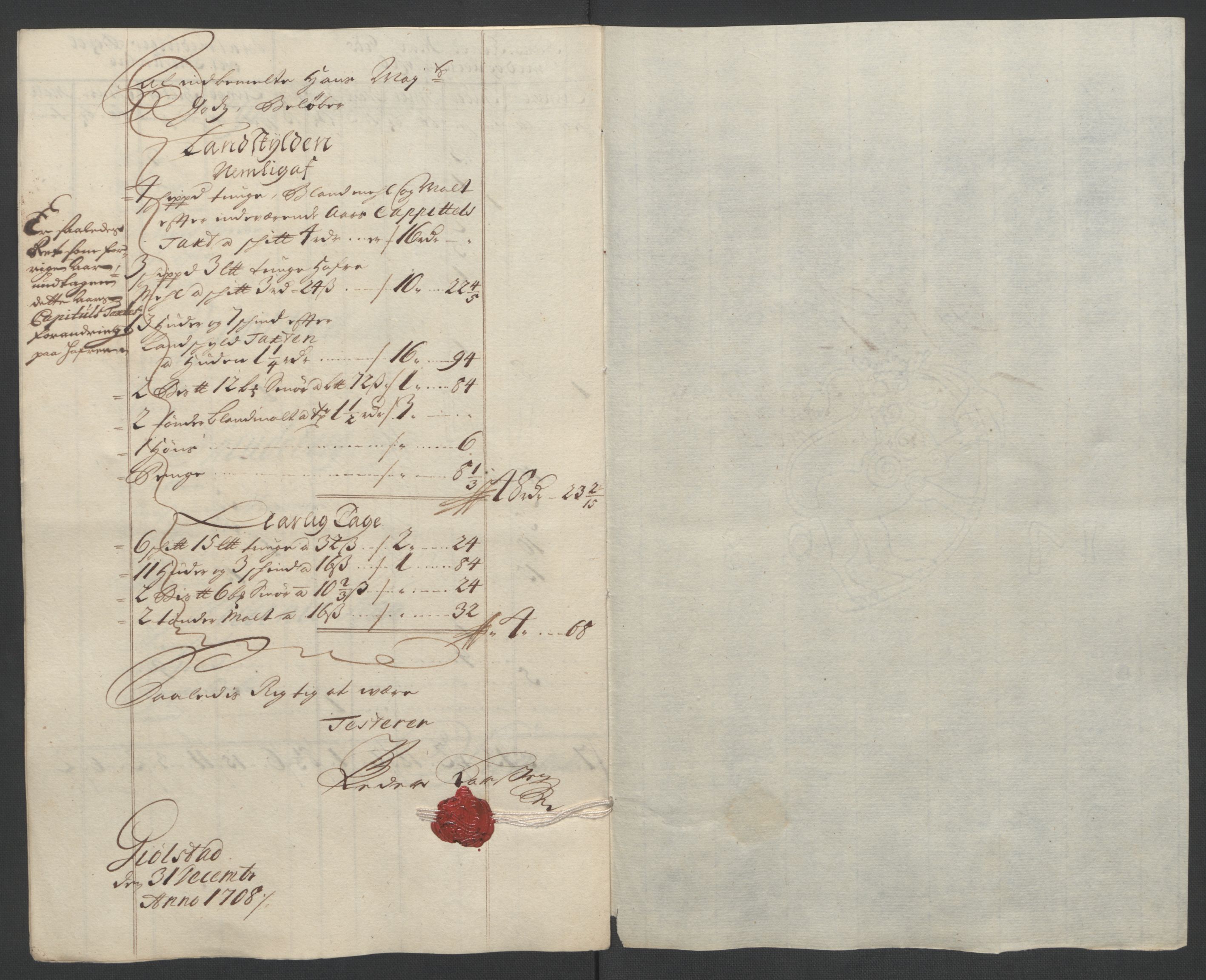 Rentekammeret inntil 1814, Reviderte regnskaper, Fogderegnskap, RA/EA-4092/R07/L0300: Fogderegnskap Rakkestad, Heggen og Frøland, 1708, s. 40