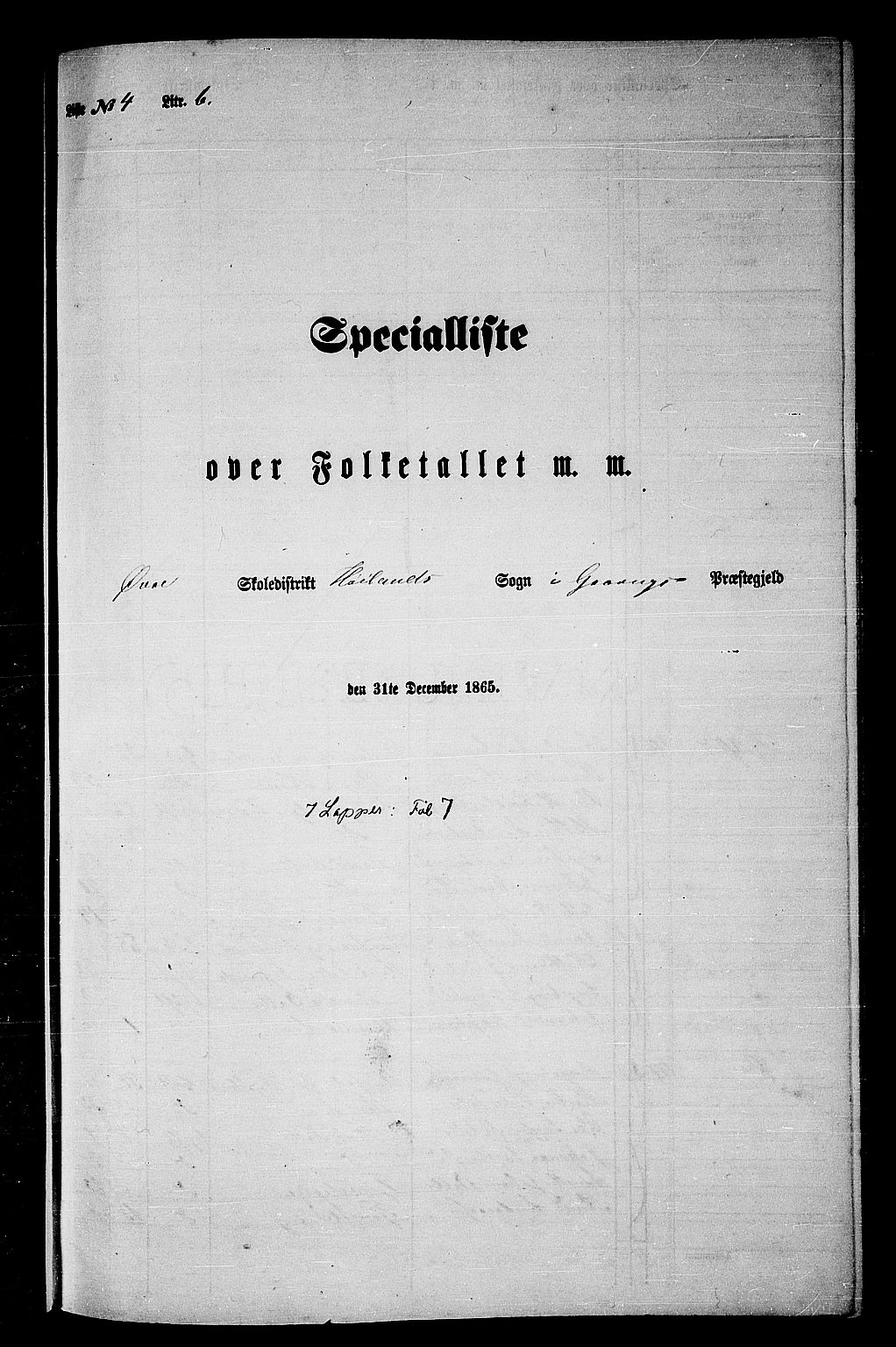 RA, Folketelling 1865 for 1742P Grong prestegjeld, 1865, s. 86