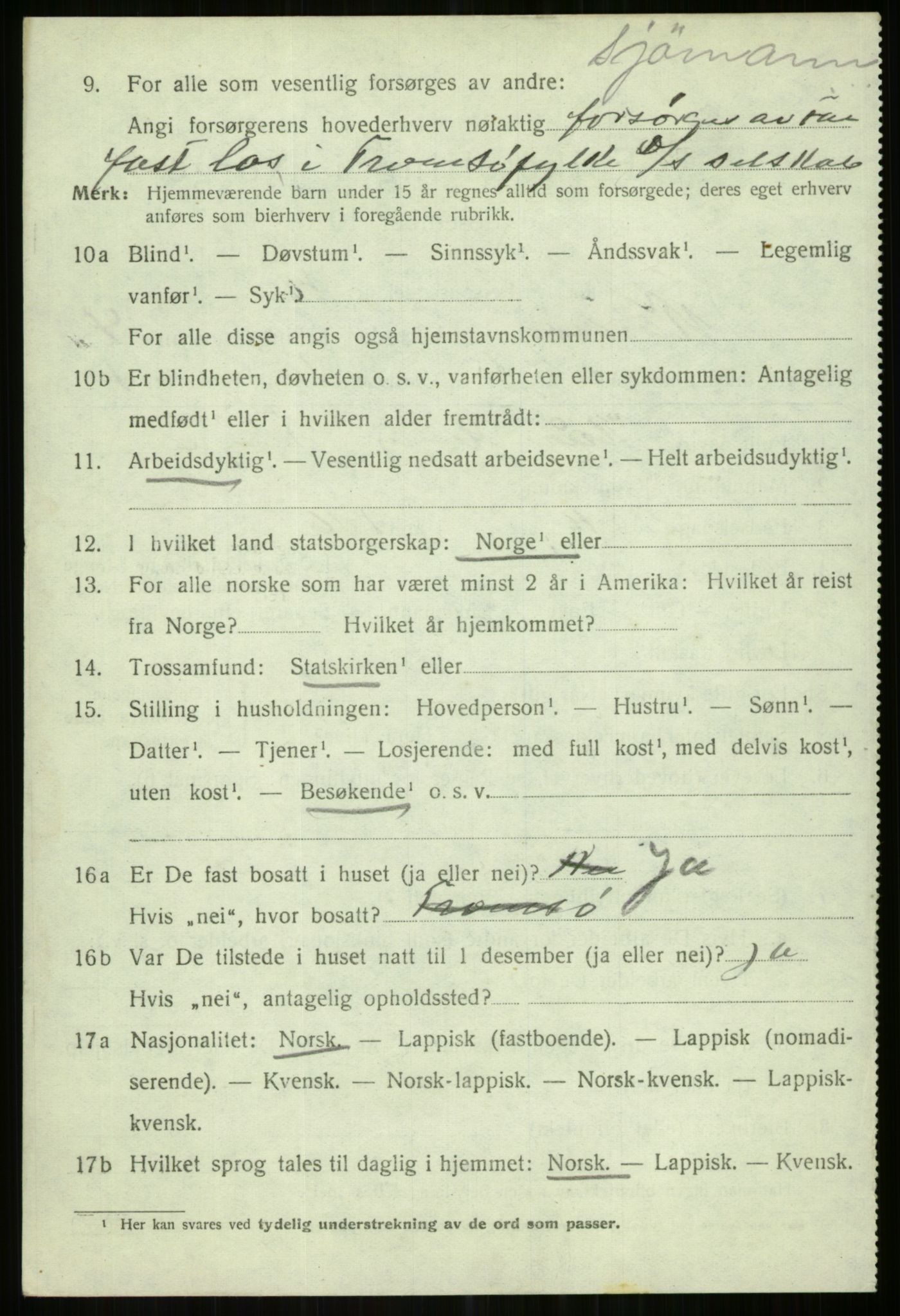 SATØ, Folketelling 1920 for 1936 Karlsøy herred, 1920, s. 2090