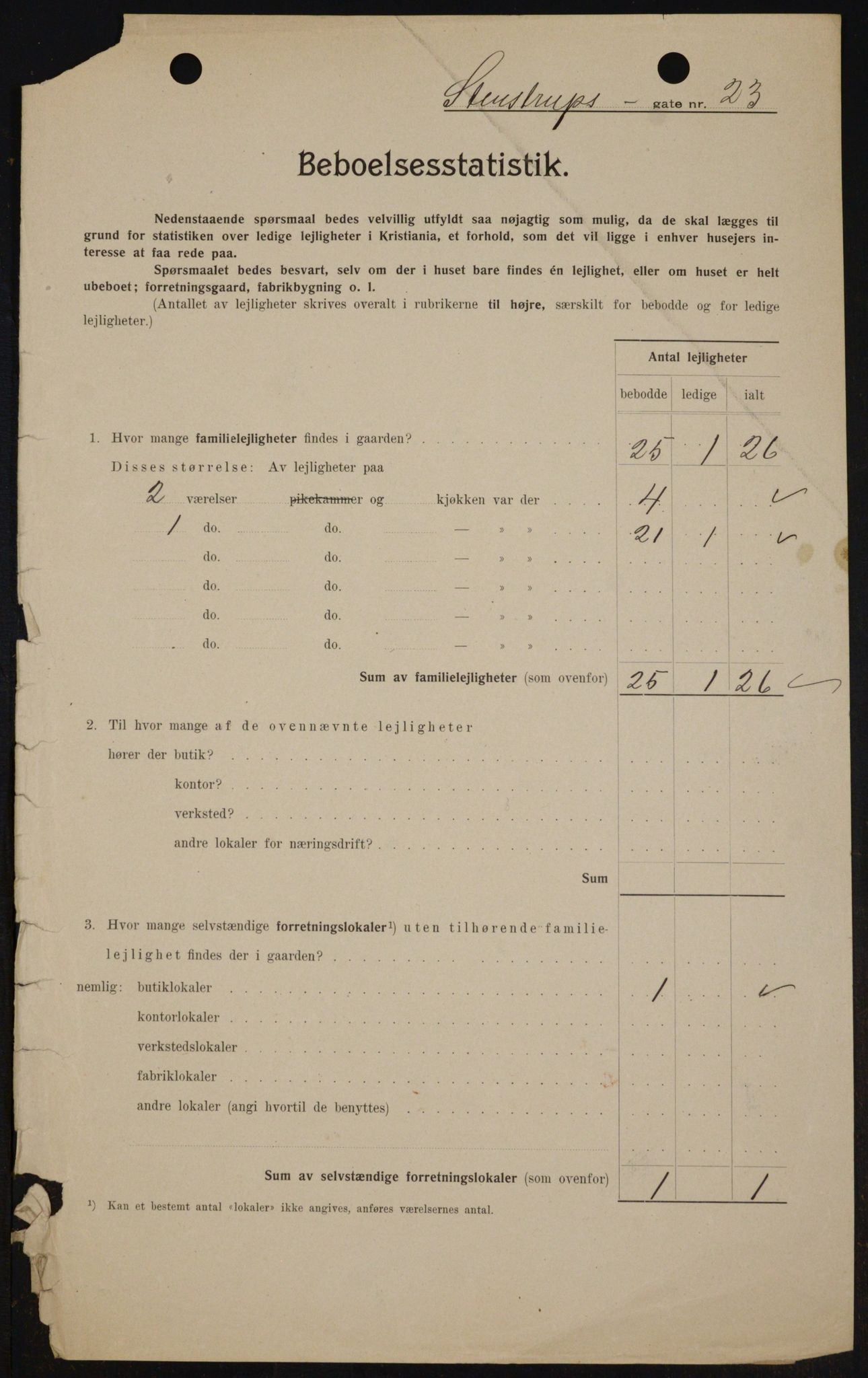 OBA, Kommunal folketelling 1.2.1909 for Kristiania kjøpstad, 1909, s. 91792