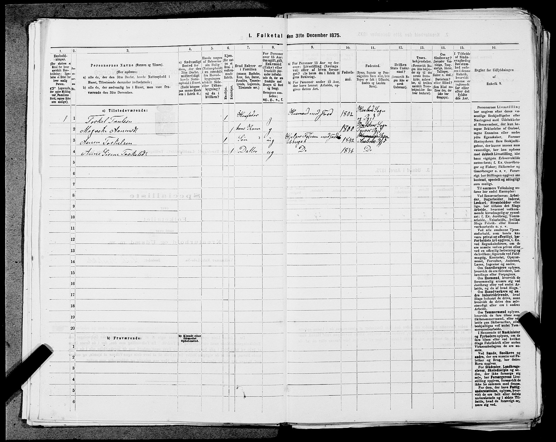 SAST, Folketelling 1875 for 1147L Avaldsnes prestegjeld, Avaldsnes sokn og Kopervik landsokn, 1875, s. 79