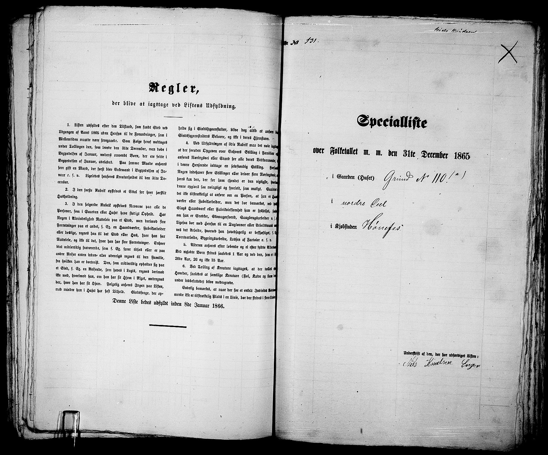 RA, Folketelling 1865 for 0601B Norderhov prestegjeld, Hønefoss kjøpstad, 1865, s. 248