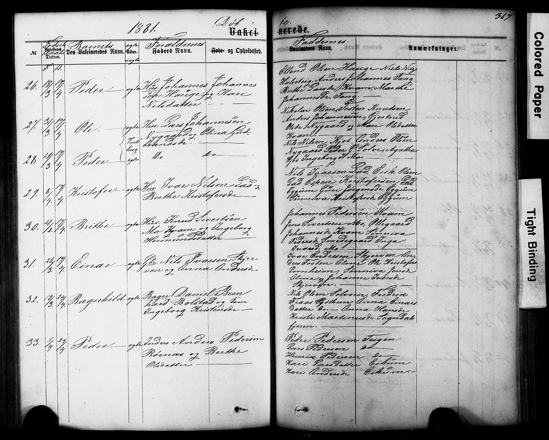 Hafslo sokneprestembete, AV/SAB-A-80301/H/Hab/Haba/L0001: Klokkerbok nr. A 1, 1866-1908, s. 367