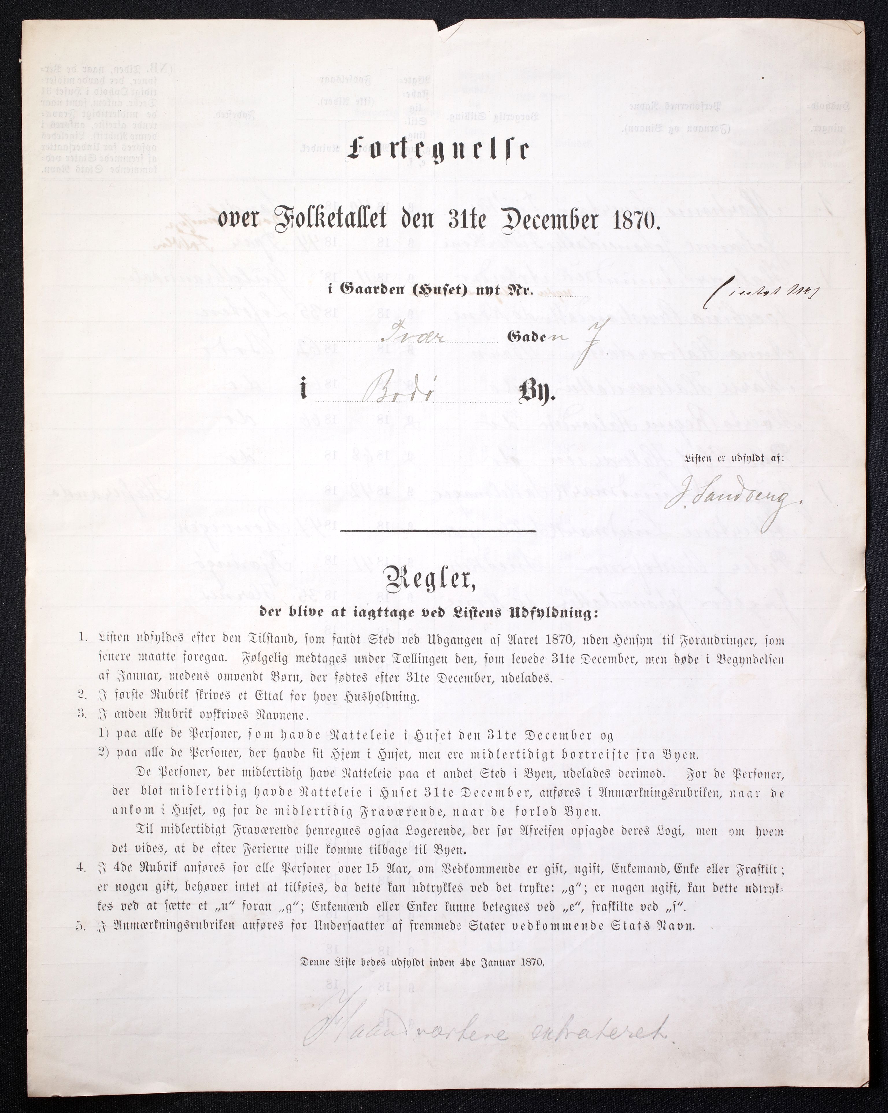 RA, Folketelling 1870 for 1804 Bodø kjøpstad, 1870, s. 3