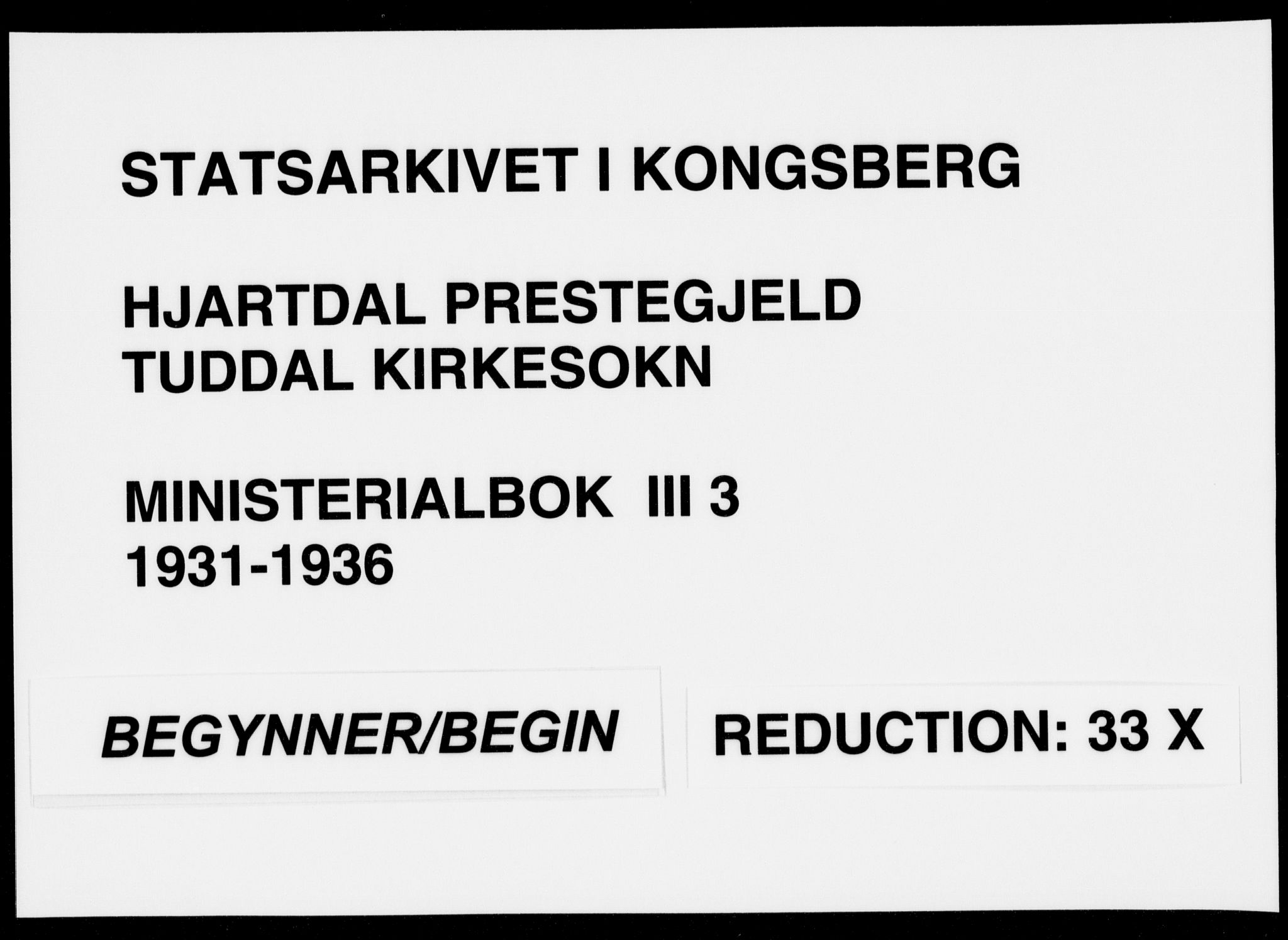 Hjartdal kirkebøker, SAKO/A-270/F/Fc/L0003: Ministerialbok nr. III 3, 1931-1936