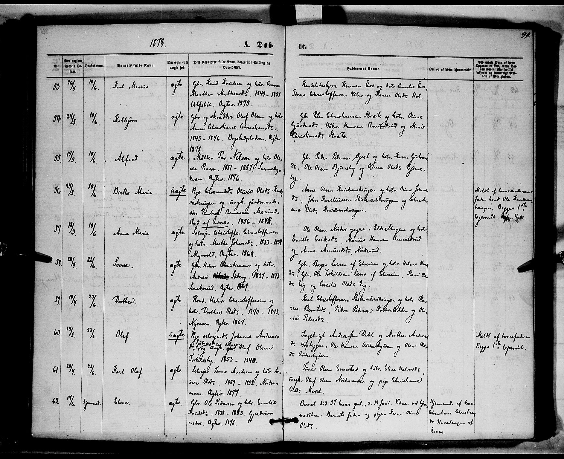 Våler prestekontor, Hedmark, AV/SAH-PREST-040/H/Ha/Haa/L0002: Ministerialbok nr. 2, 1867-1878, s. 94