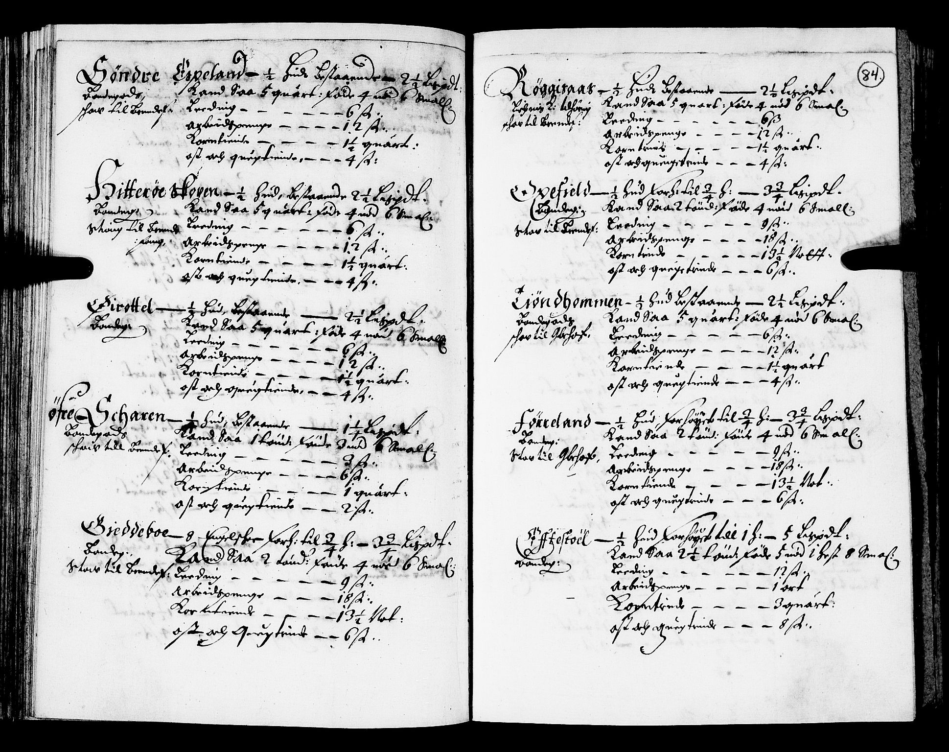 Rentekammeret inntil 1814, Realistisk ordnet avdeling, AV/RA-EA-4070/N/Nb/Nba/L0031: Lista amt, 1668, s. 83b-84a