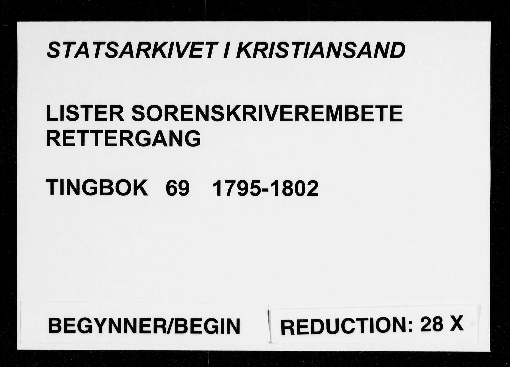 Lister sorenskriveri, AV/SAK-1221-0003/F/Fa/L0071: Tingbok nr 69, 1795-1802