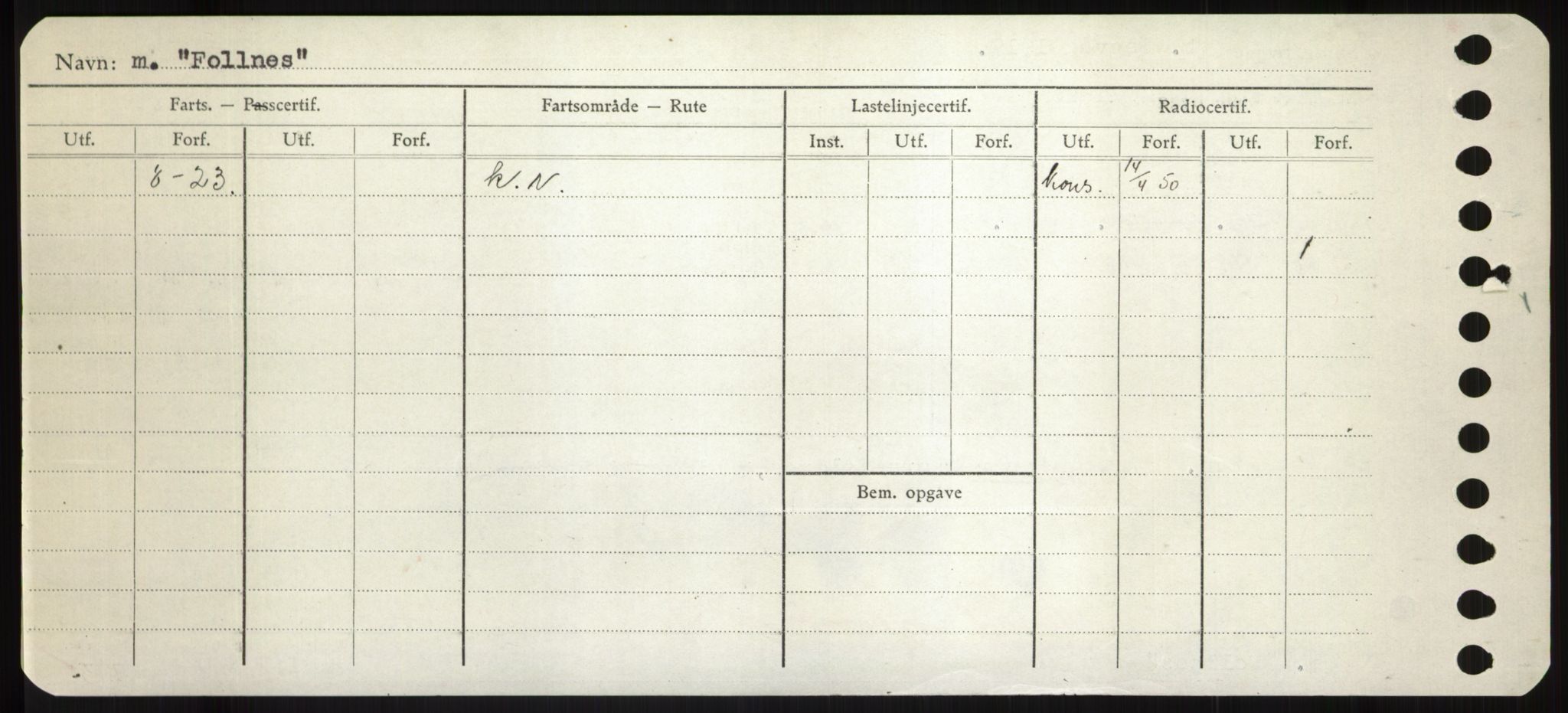 Sjøfartsdirektoratet med forløpere, Skipsmålingen, RA/S-1627/H/Hd/L0011: Fartøy, Fla-Får, s. 154