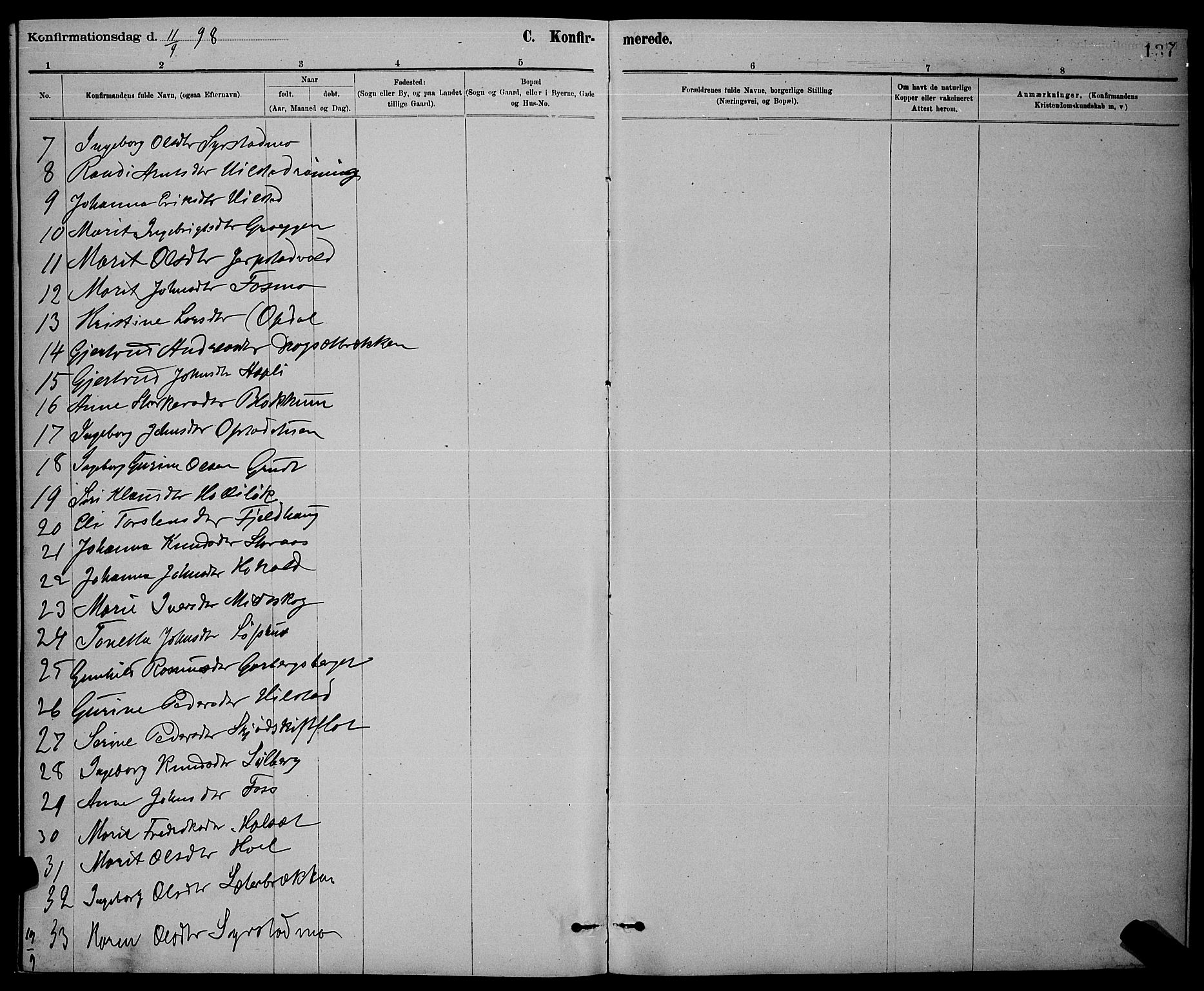 Ministerialprotokoller, klokkerbøker og fødselsregistre - Sør-Trøndelag, SAT/A-1456/672/L0863: Klokkerbok nr. 672C02, 1888-1901, s. 137