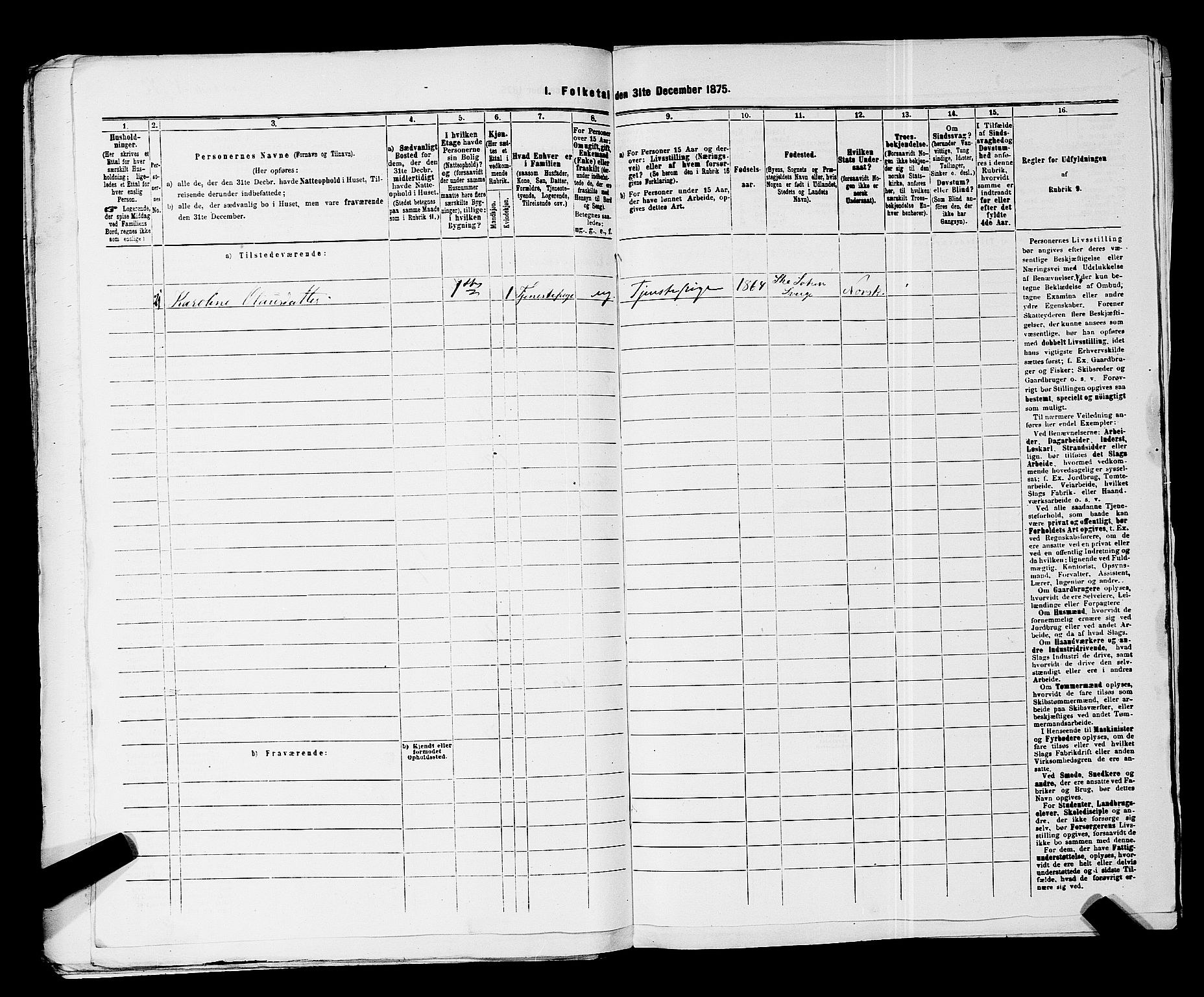 RA, Folketelling 1875 for 0103B Fredrikstad prestegjeld, Fredrikstad kjøpstad, 1875, s. 1698