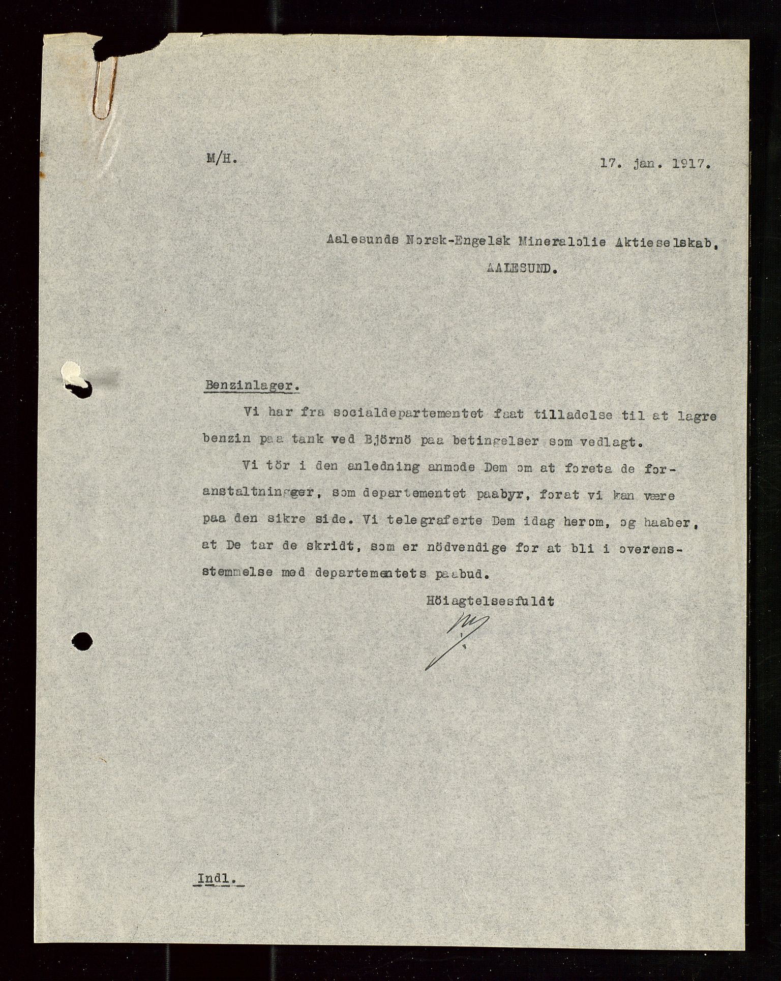 Pa 1521 - A/S Norske Shell, AV/SAST-A-101915/E/Ea/Eaa/L0019: Sjefskorrespondanse, 1917, s. 378