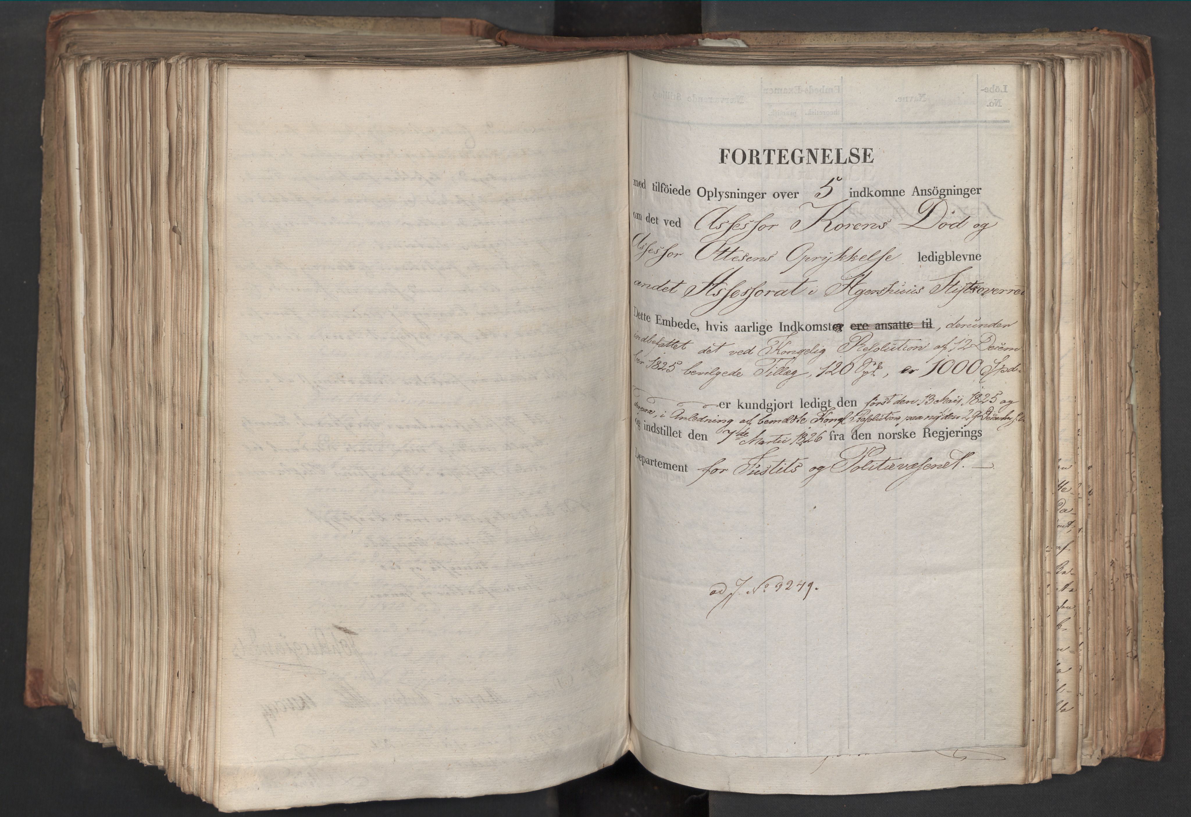 Statsrådsavdelingen i Stockholm, AV/RA-S-1003/D/Da/L0045: Regjeringsinnstillinger nr. 3067-3307, 1826, s. 500