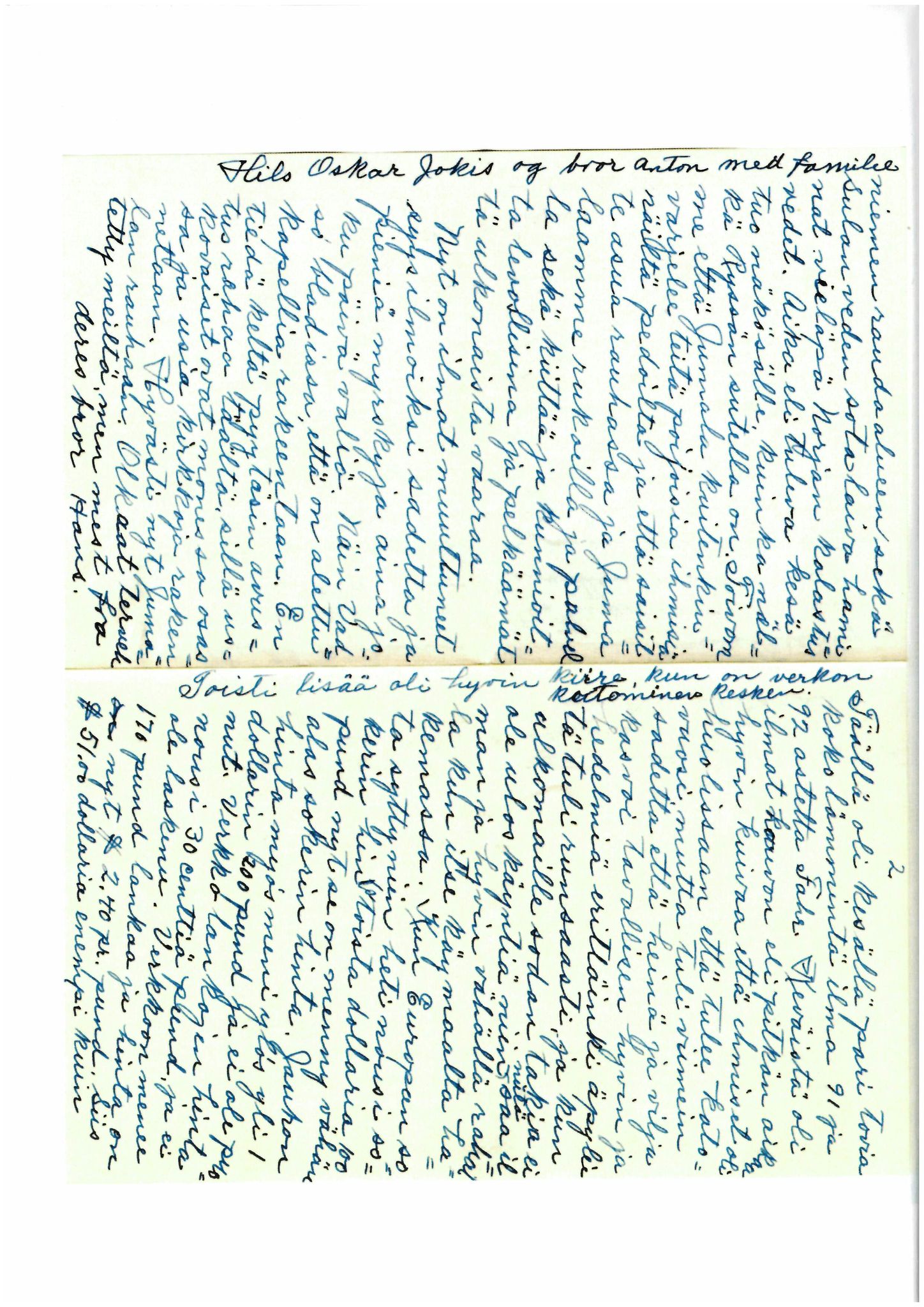 Elise Balos brevsamling, FMFB/A-1082/F/Fb/L0007:  Brev fra Hans J. Lilleeng til Elise Balo, 1939