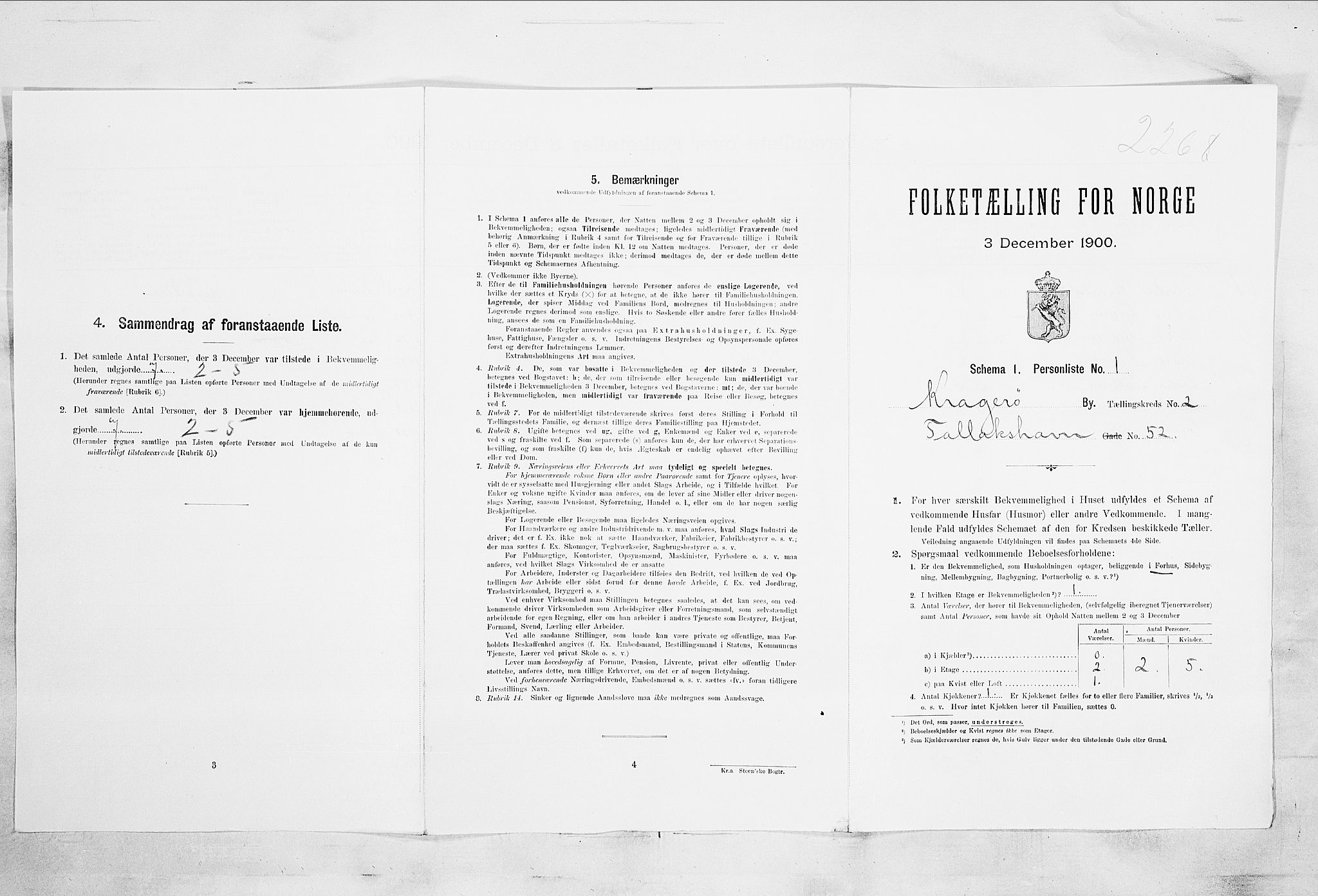 SAKO, Folketelling 1900 for 0801 Kragerø kjøpstad, 1900, s. 286
