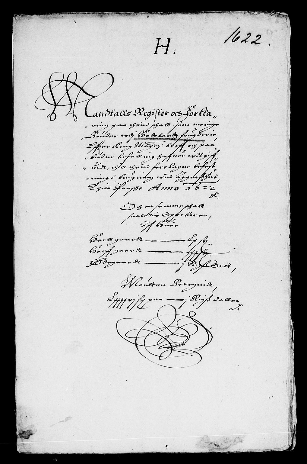 Rentekammeret inntil 1814, Reviderte regnskaper, Lensregnskaper, AV/RA-EA-5023/R/Rb/Rba/L0063: Akershus len, 1622