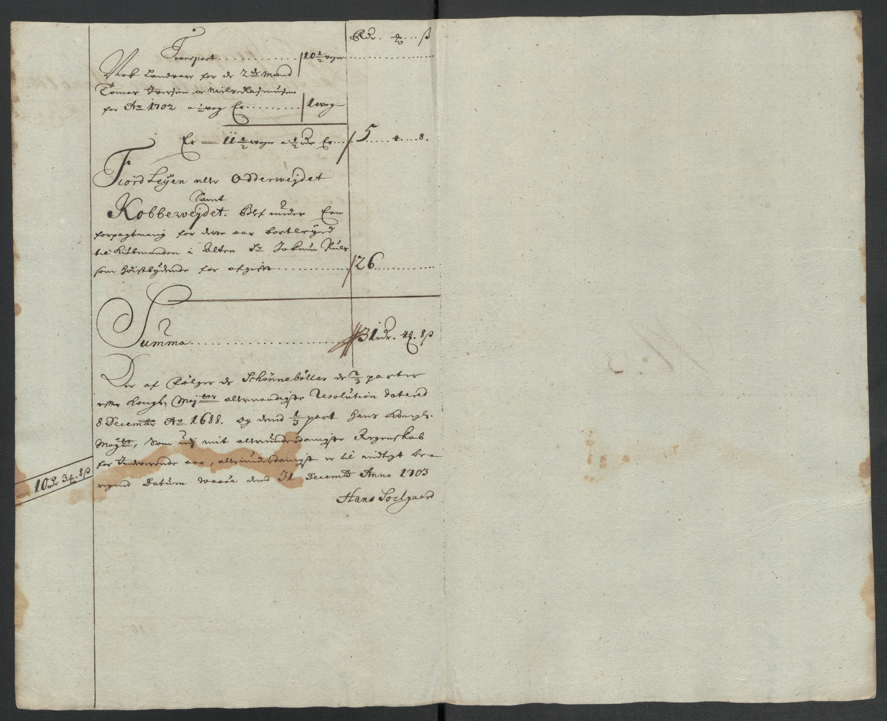 Rentekammeret inntil 1814, Reviderte regnskaper, Fogderegnskap, AV/RA-EA-4092/R69/L4852: Fogderegnskap Finnmark/Vardøhus, 1701-1704, s. 300