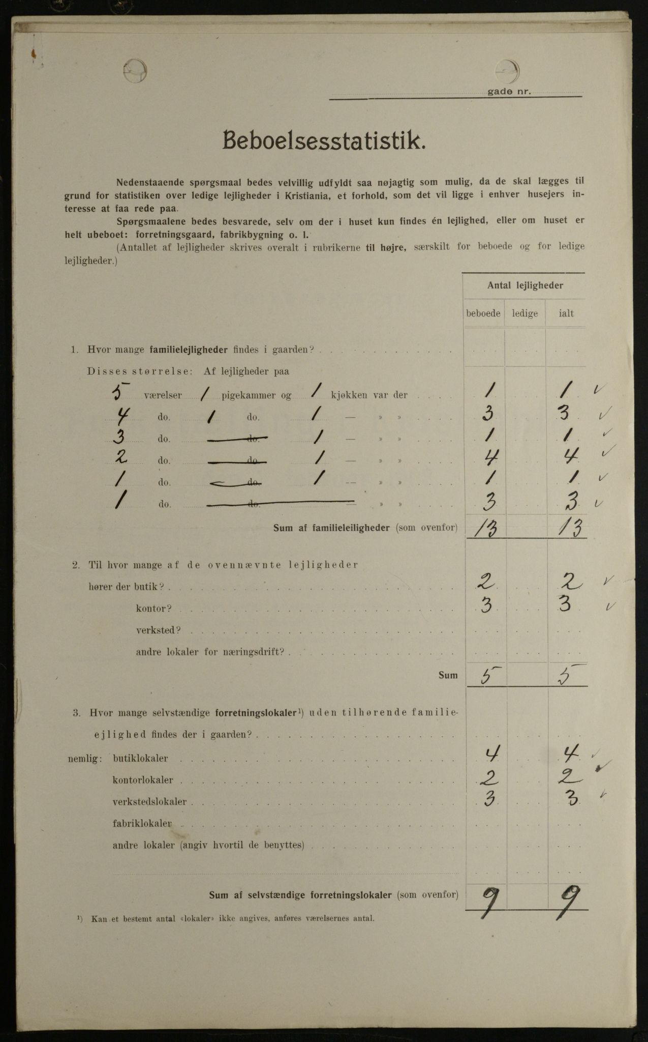 OBA, Kommunal folketelling 1.2.1908 for Kristiania kjøpstad, 1908, s. 96191