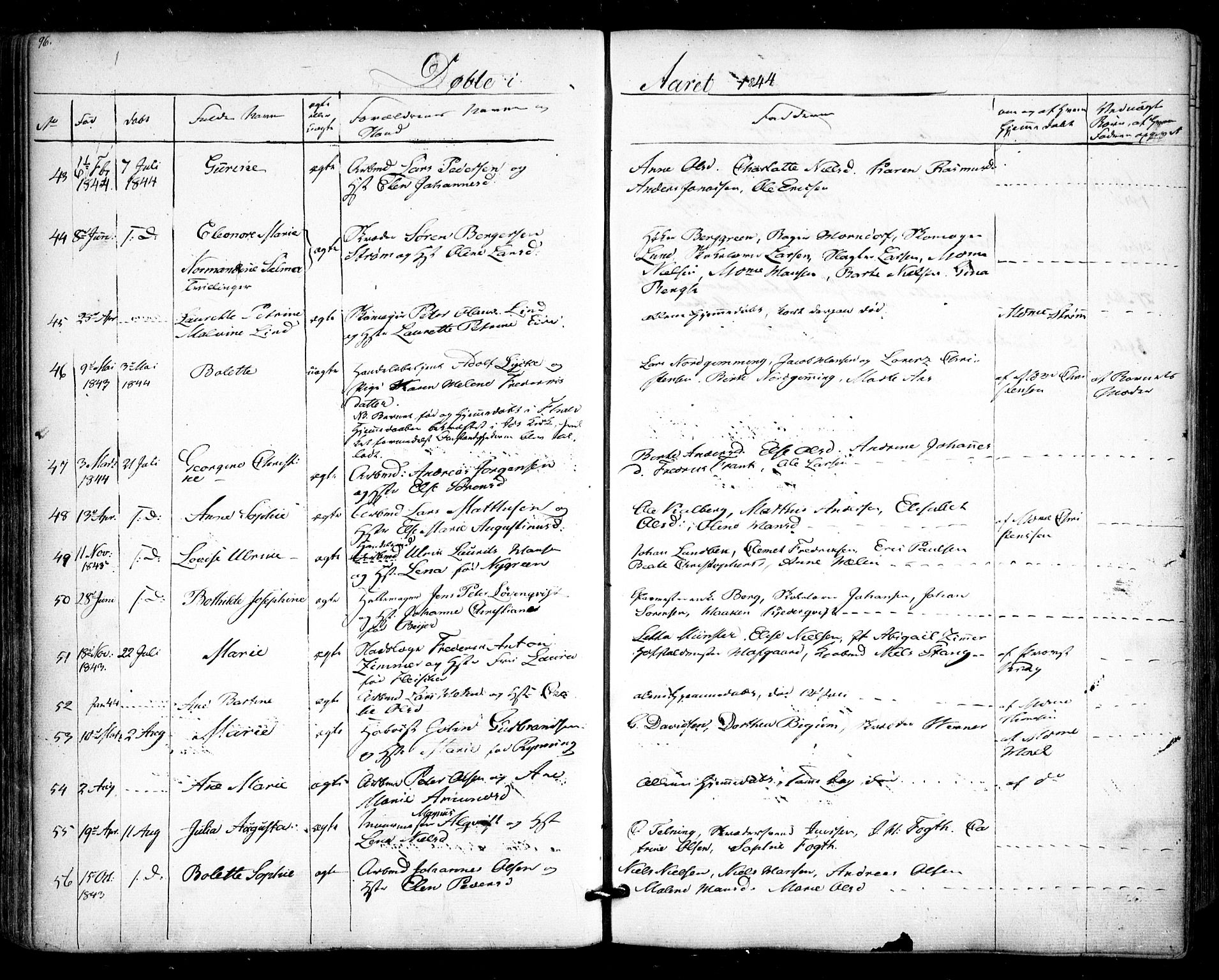 Halden prestekontor Kirkebøker, AV/SAO-A-10909/F/Fa/L0006: Ministerialbok nr. I 6, 1845-1856, s. 96