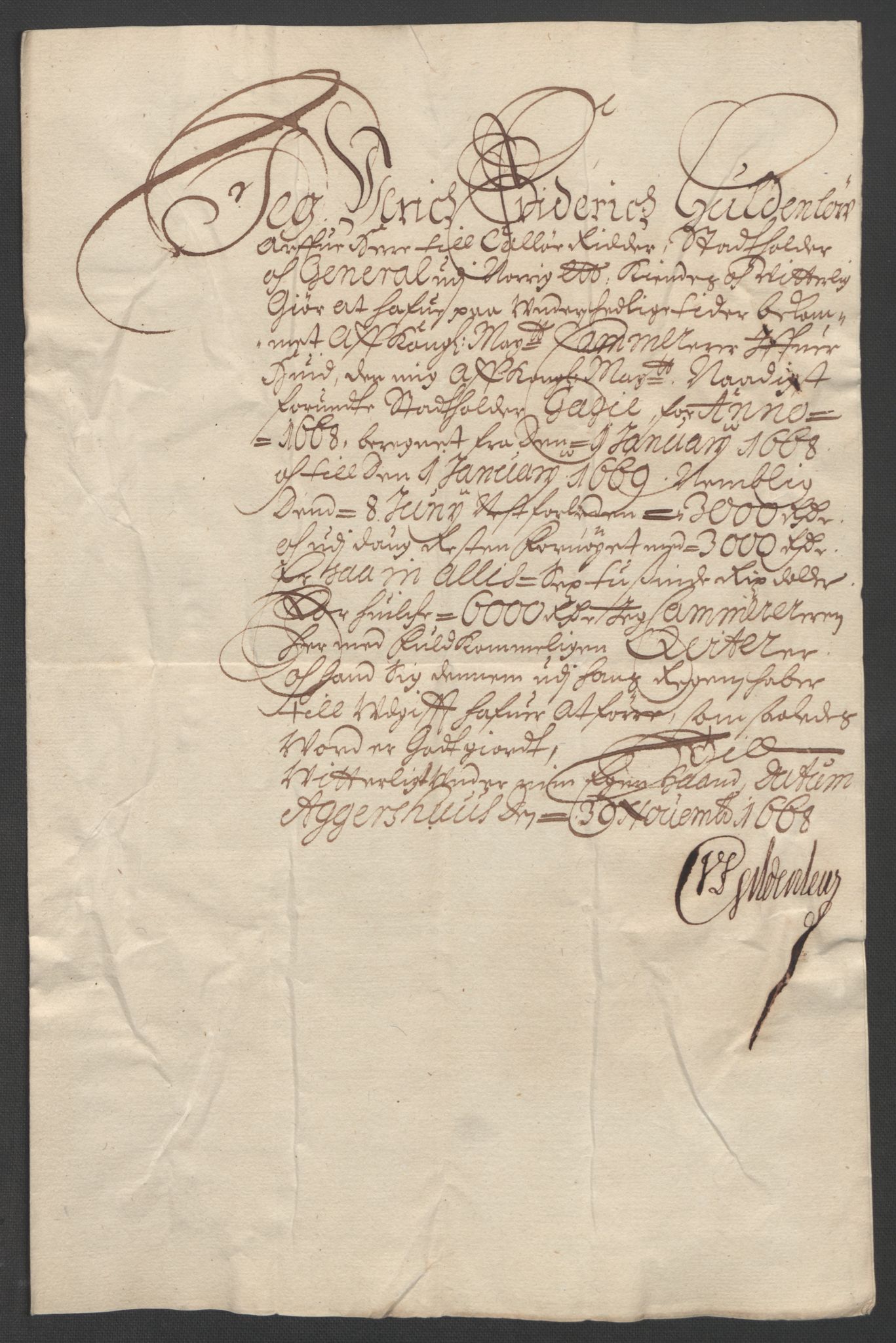 Rentekammeret inntil 1814, Reviderte regnskaper, Stiftamtstueregnskaper, Landkommissariatet på Akershus og Akershus stiftamt, RA/EA-5869/R/Rb/L0054: Akershus stiftamt, 1668