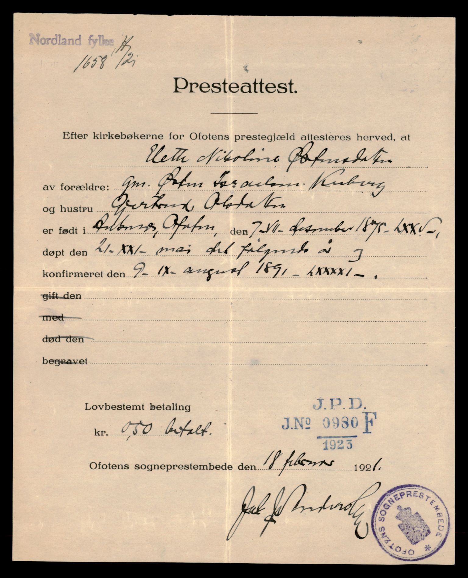 Salten sorenskriveri, AV/SAT-A-4578/1/6/6D/L0009: Lysingsbok, 1919-1928, s. 259