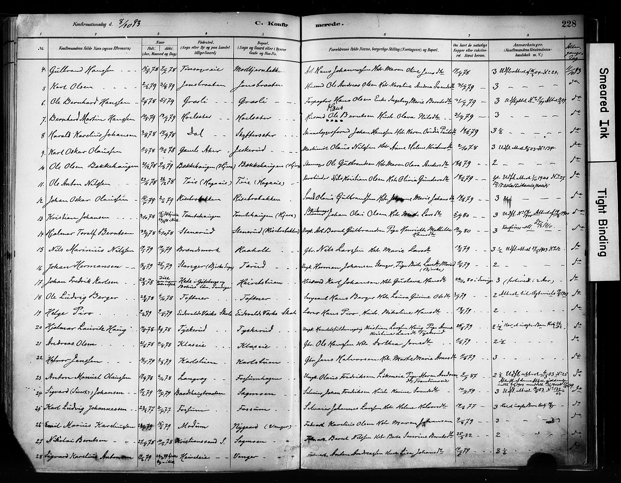 Eidsvoll prestekontor Kirkebøker, AV/SAO-A-10888/F/Fa/L0002: Ministerialbok nr. I 2, 1882-1895, s. 228
