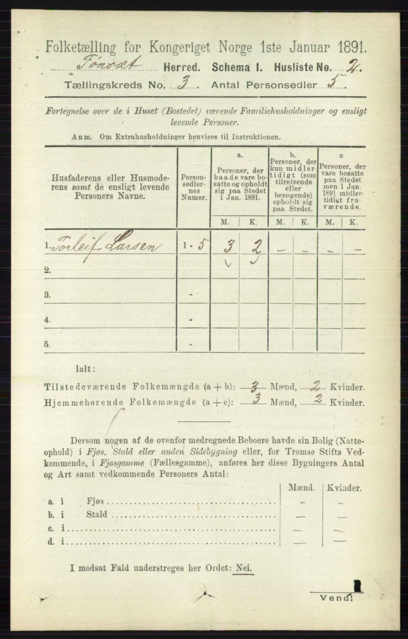 RA, Folketelling 1891 for 0437 Tynset herred, 1891, s. 545