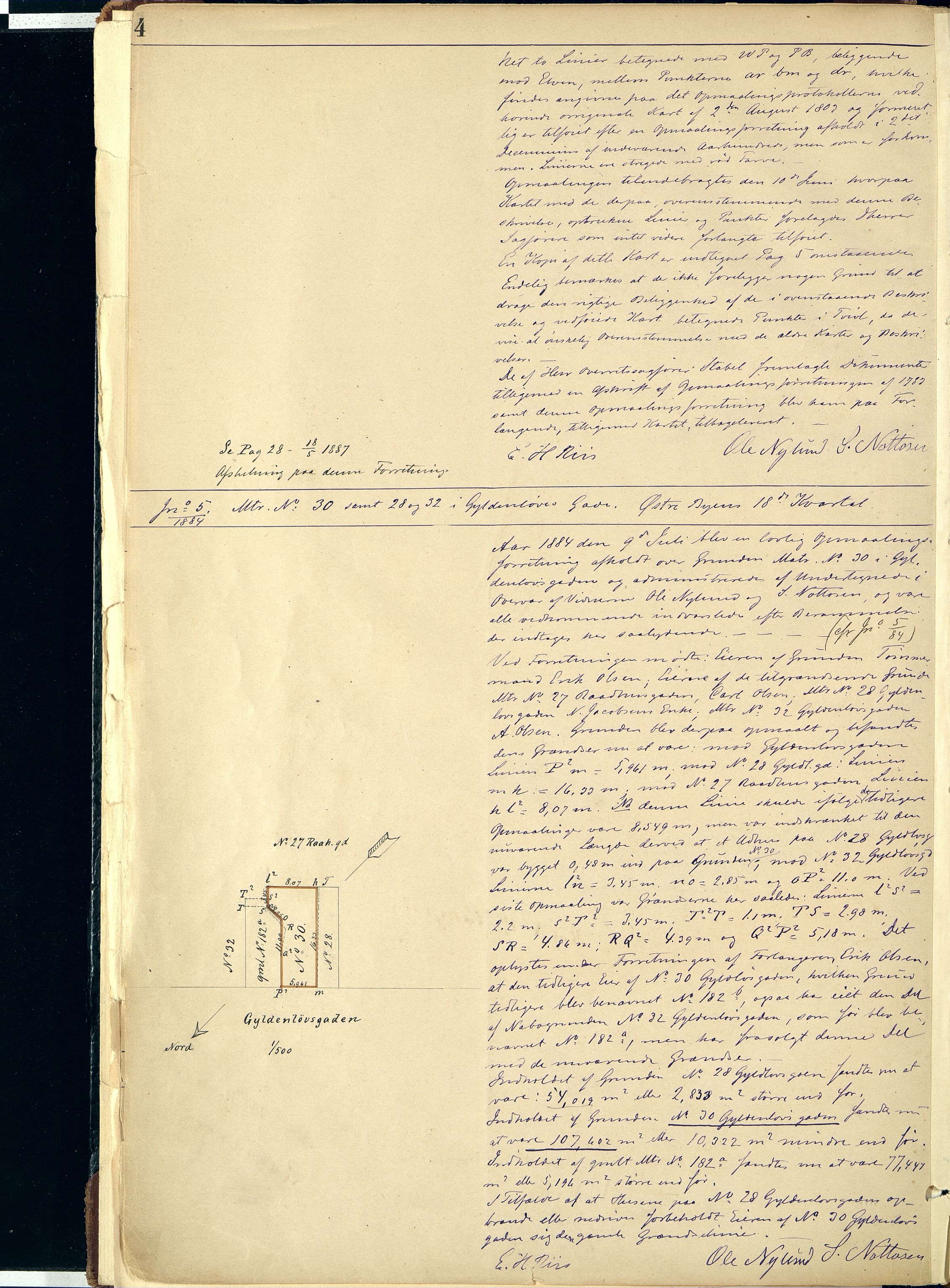 Kristiansand By - Magistraten, ARKSOR/1001KG122/I/Ic/L0008: Grunnmålingsprotokoll nr.6 (d), 1884-1908