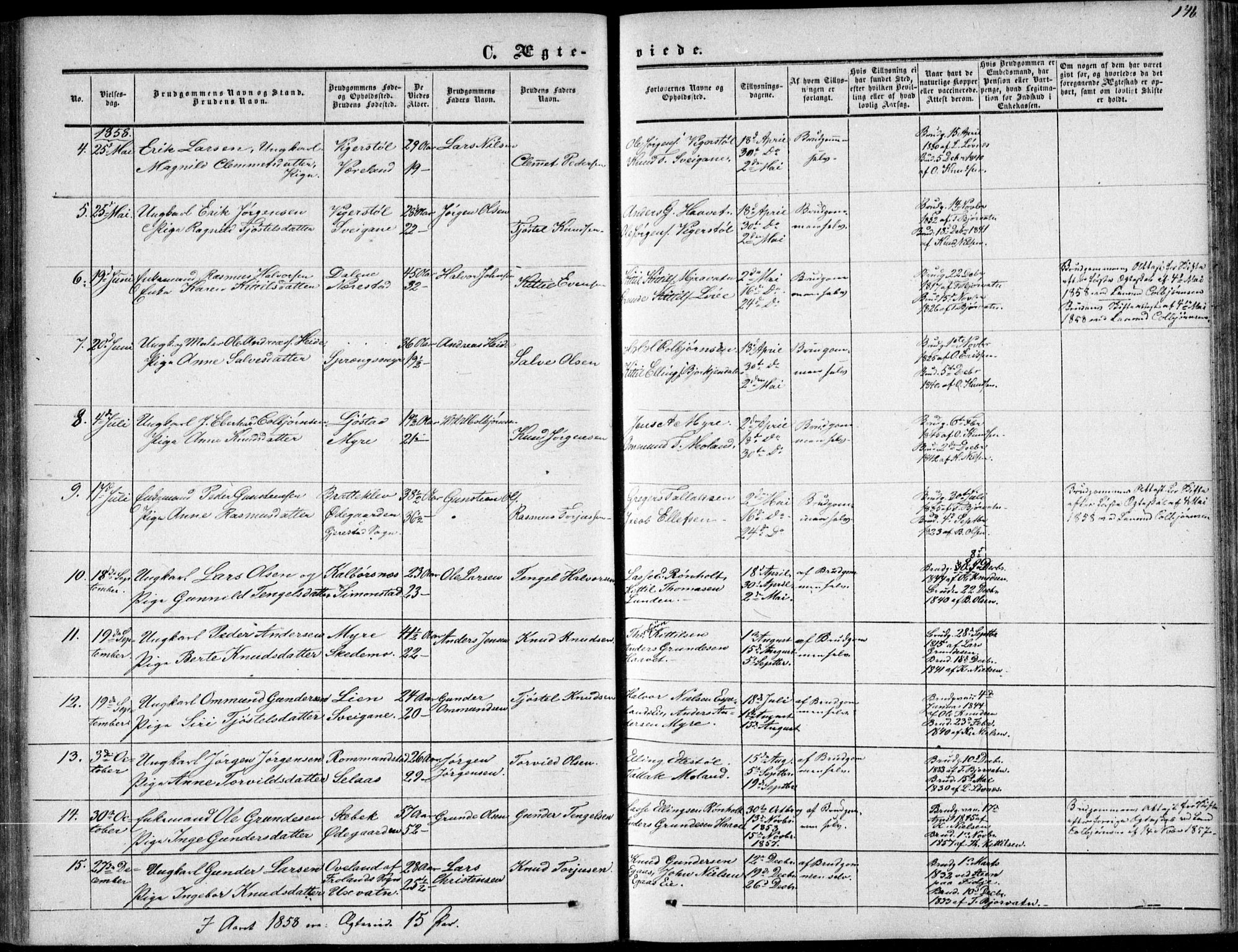 Gjerstad sokneprestkontor, AV/SAK-1111-0014/F/Fa/Fab/L0003: Ministerialbok nr. A 3, 1853-1878, s. 146