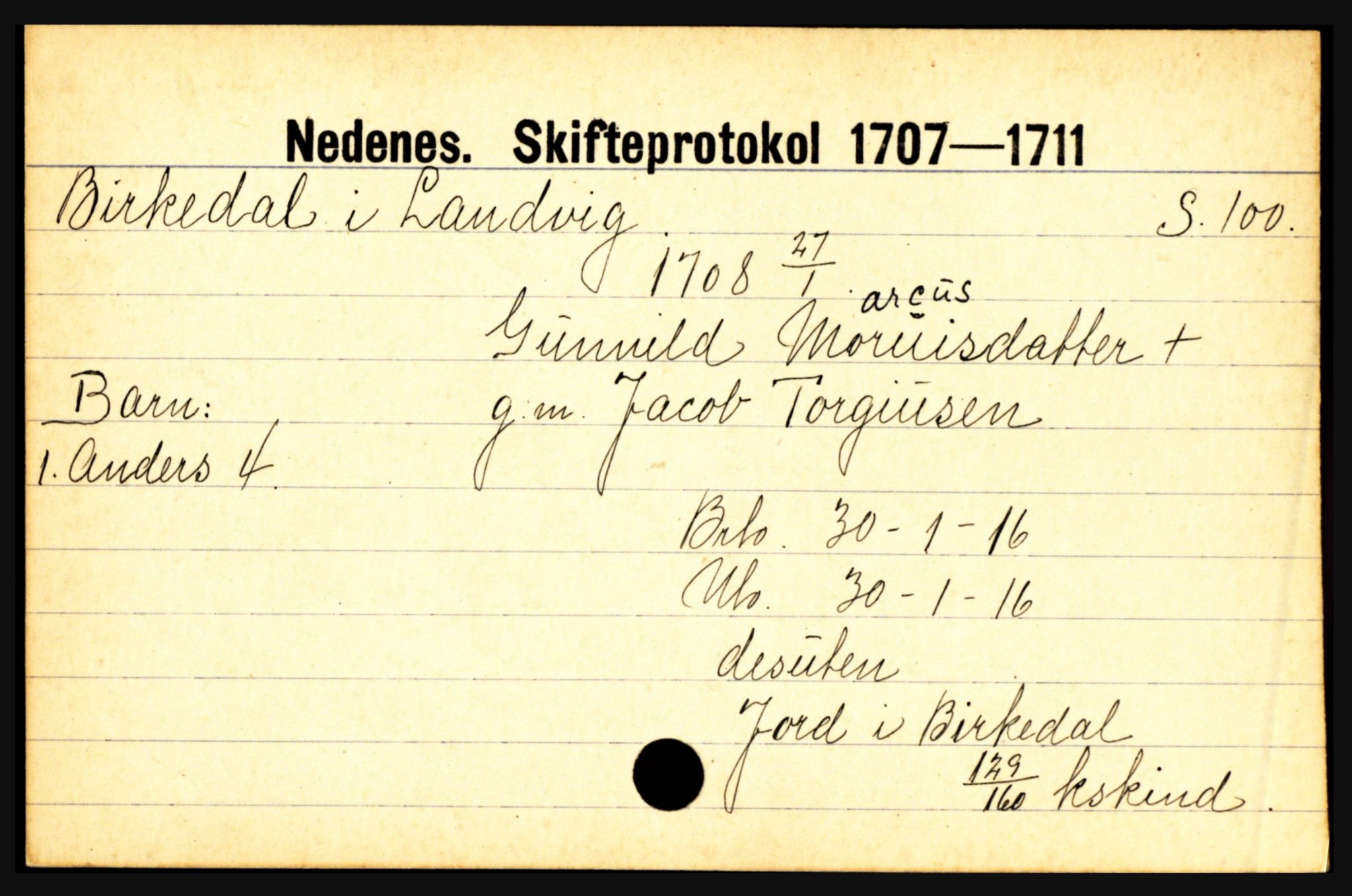 Nedenes sorenskriveri før 1824, AV/SAK-1221-0007/H, s. 2407