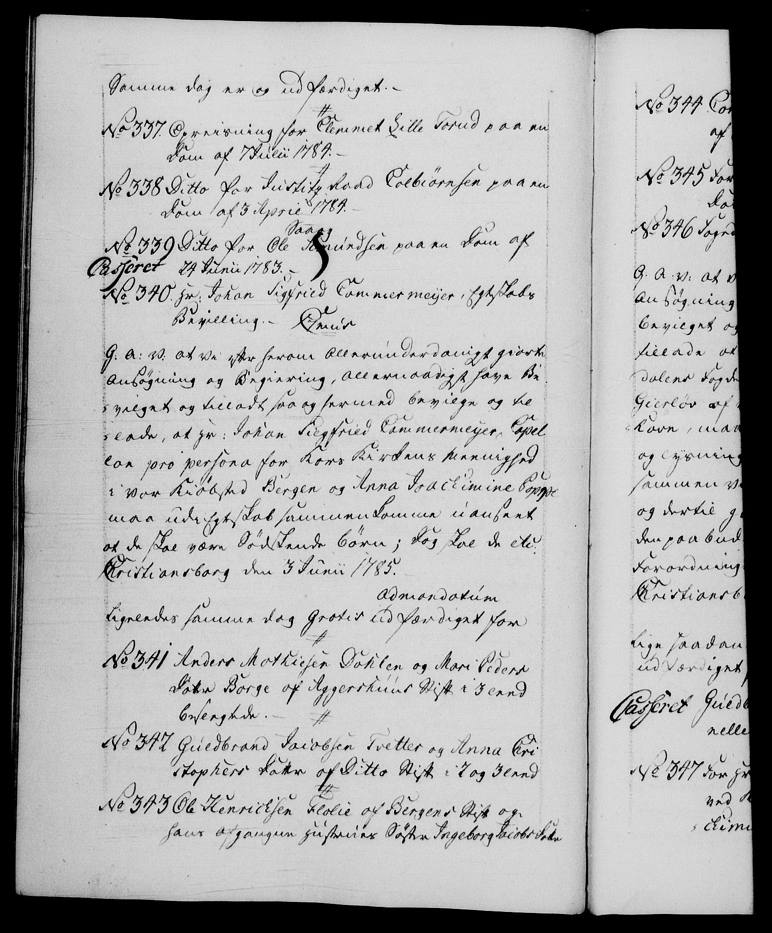 Danske Kanselli 1572-1799, RA/EA-3023/F/Fc/Fca/Fcaa/L0050: Norske registre, 1784-1785, s. 643b