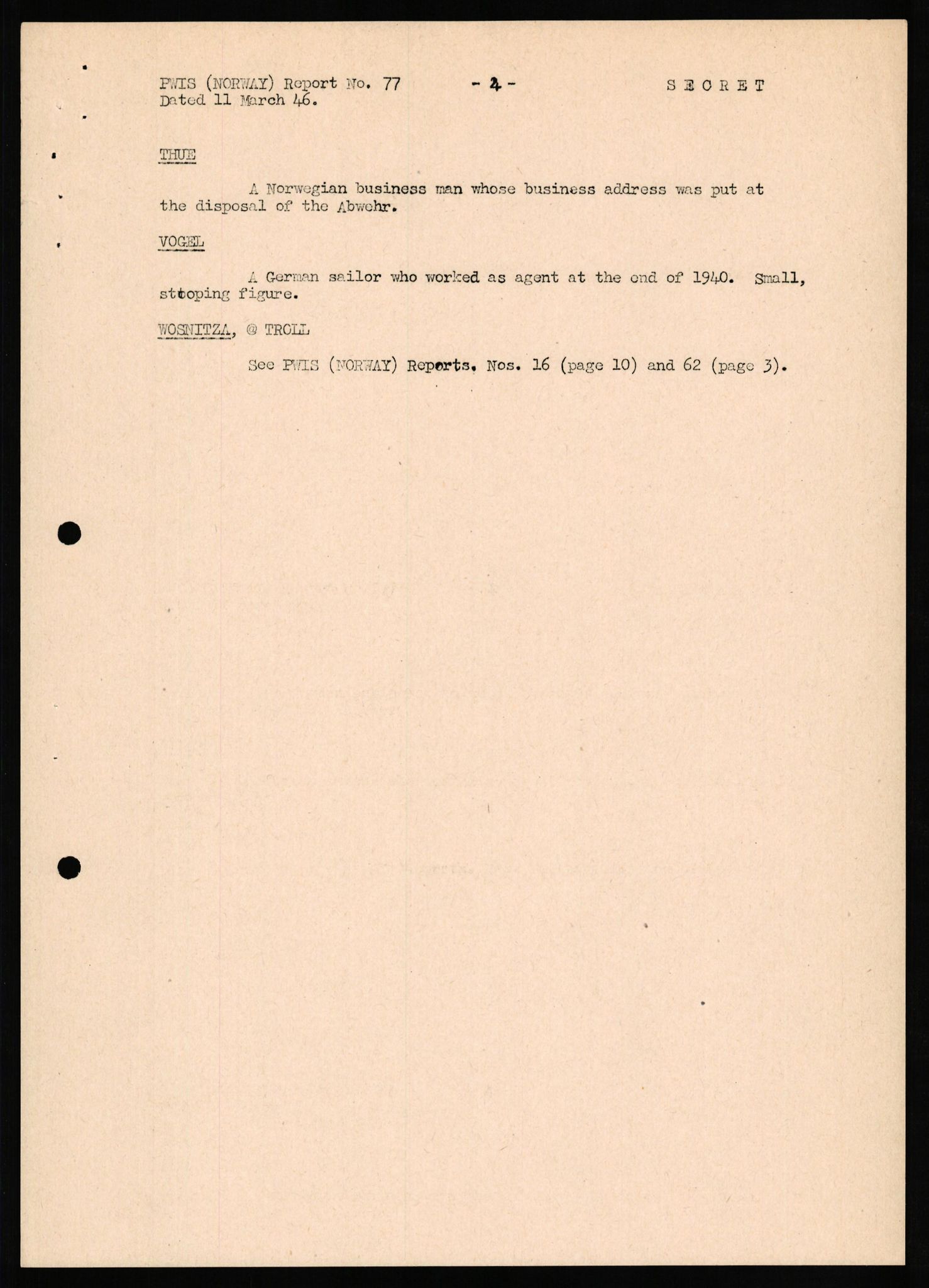 Forsvaret, Forsvarets overkommando II, AV/RA-RAFA-3915/D/Db/L0019: CI Questionaires. Tyske okkupasjonsstyrker i Norge. Tyskere., 1945-1946, s. 24