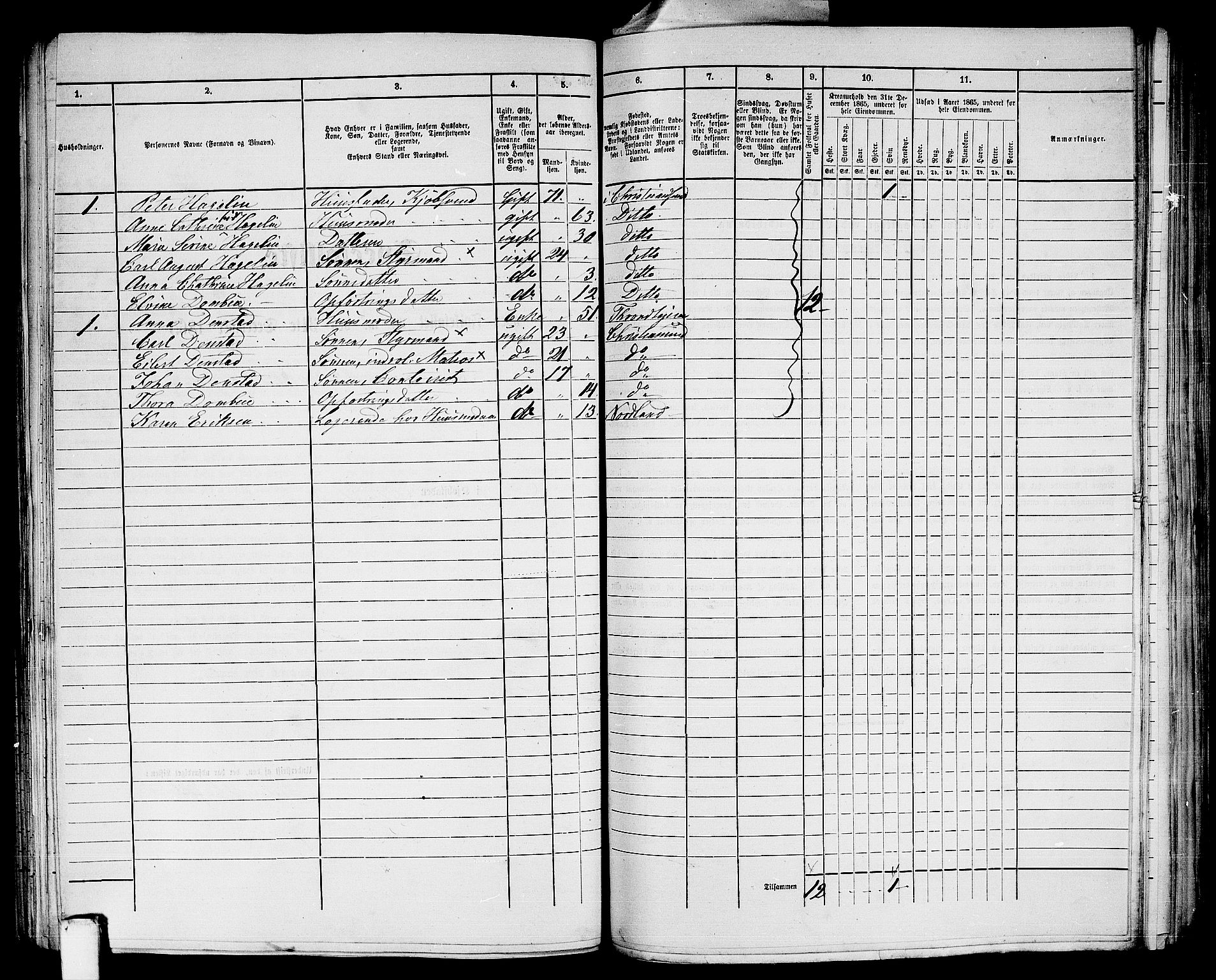 RA, Folketelling 1865 for 1503B Kristiansund prestegjeld, Kristiansund kjøpstad, 1865, s. 369