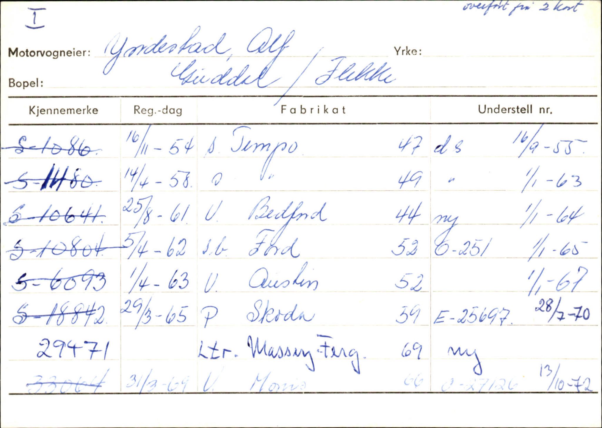 Statens vegvesen, Sogn og Fjordane vegkontor, SAB/A-5301/4/F/L0126: Eigarregister Fjaler M-Å. Leikanger A-Å, 1945-1975, s. 672