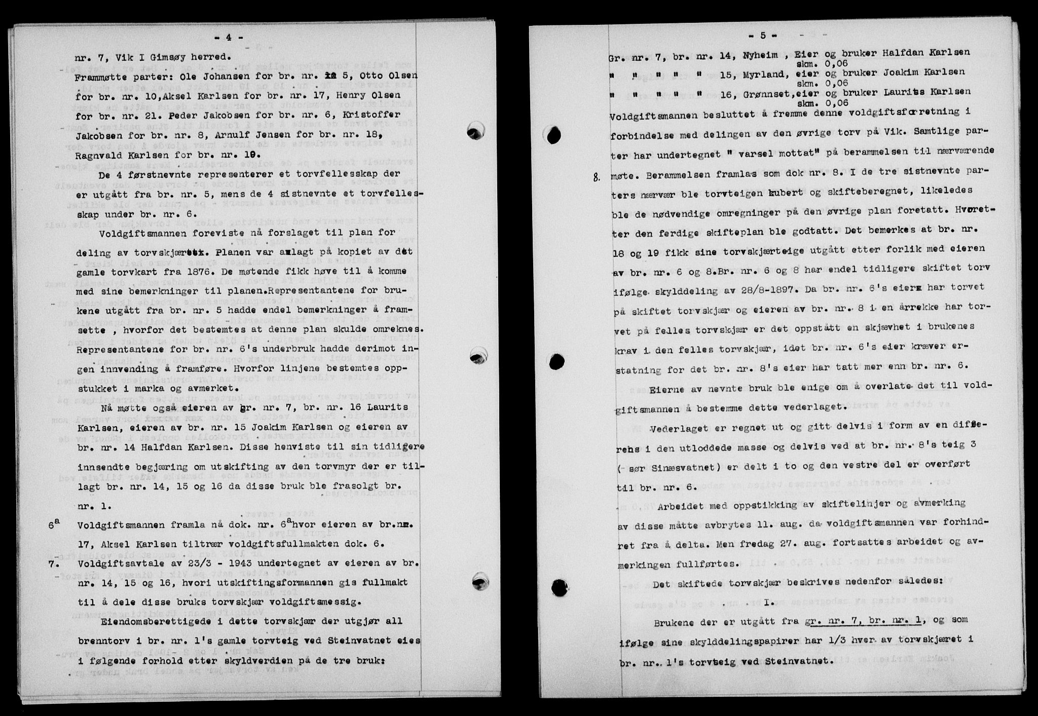 Lofoten sorenskriveri, SAT/A-0017/1/2/2C/L0011a: Pantebok nr. 11a, 1943-1943, Dagboknr: 1304/1943