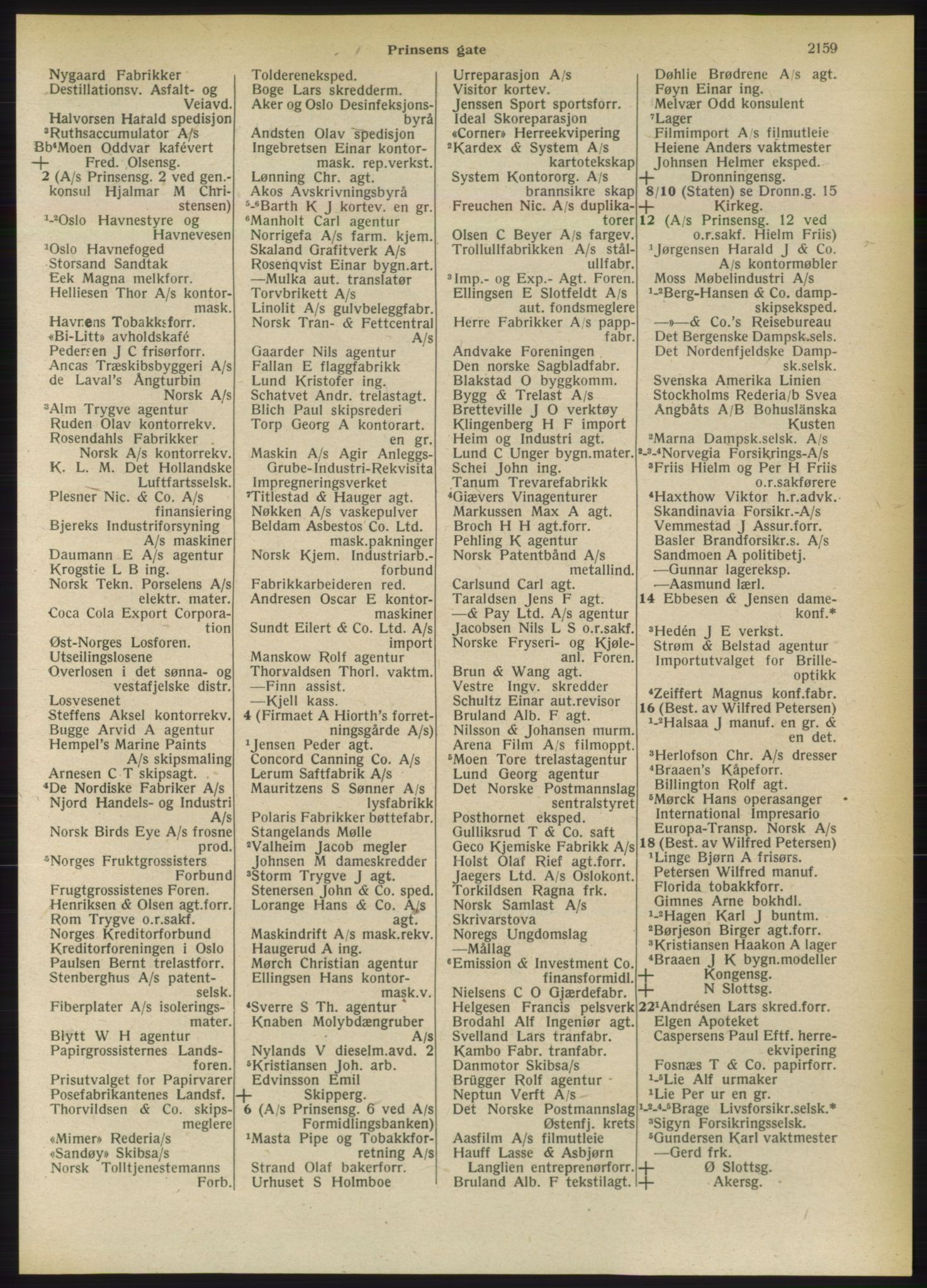 Kristiania/Oslo adressebok, PUBL/-, 1949, s. 2159