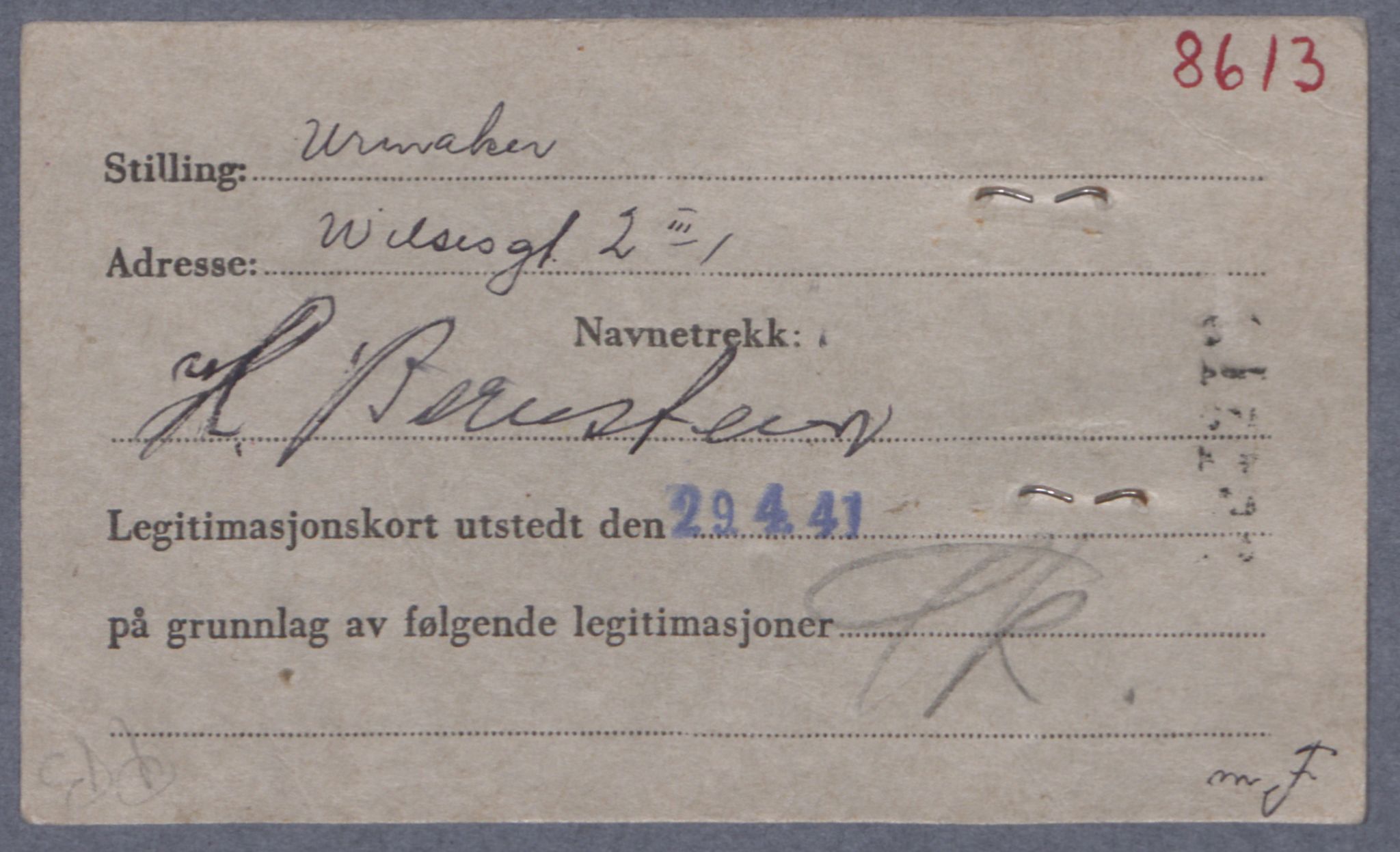 Sosialdepartementet, Våre Falne, RA/S-1708/E/Ee/L0021A: Fotografier av jøder på legitimasjonskort (1941-42), 1941-1942, s. 36