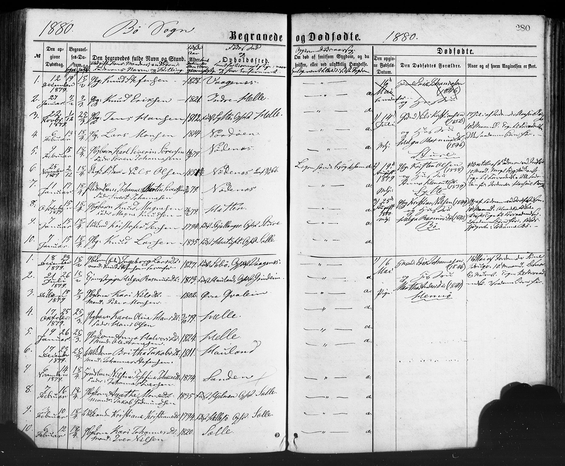 Manger sokneprestembete, AV/SAB-A-76801/H/Haa: Ministerialbok nr. A 8, 1871-1880, s. 280