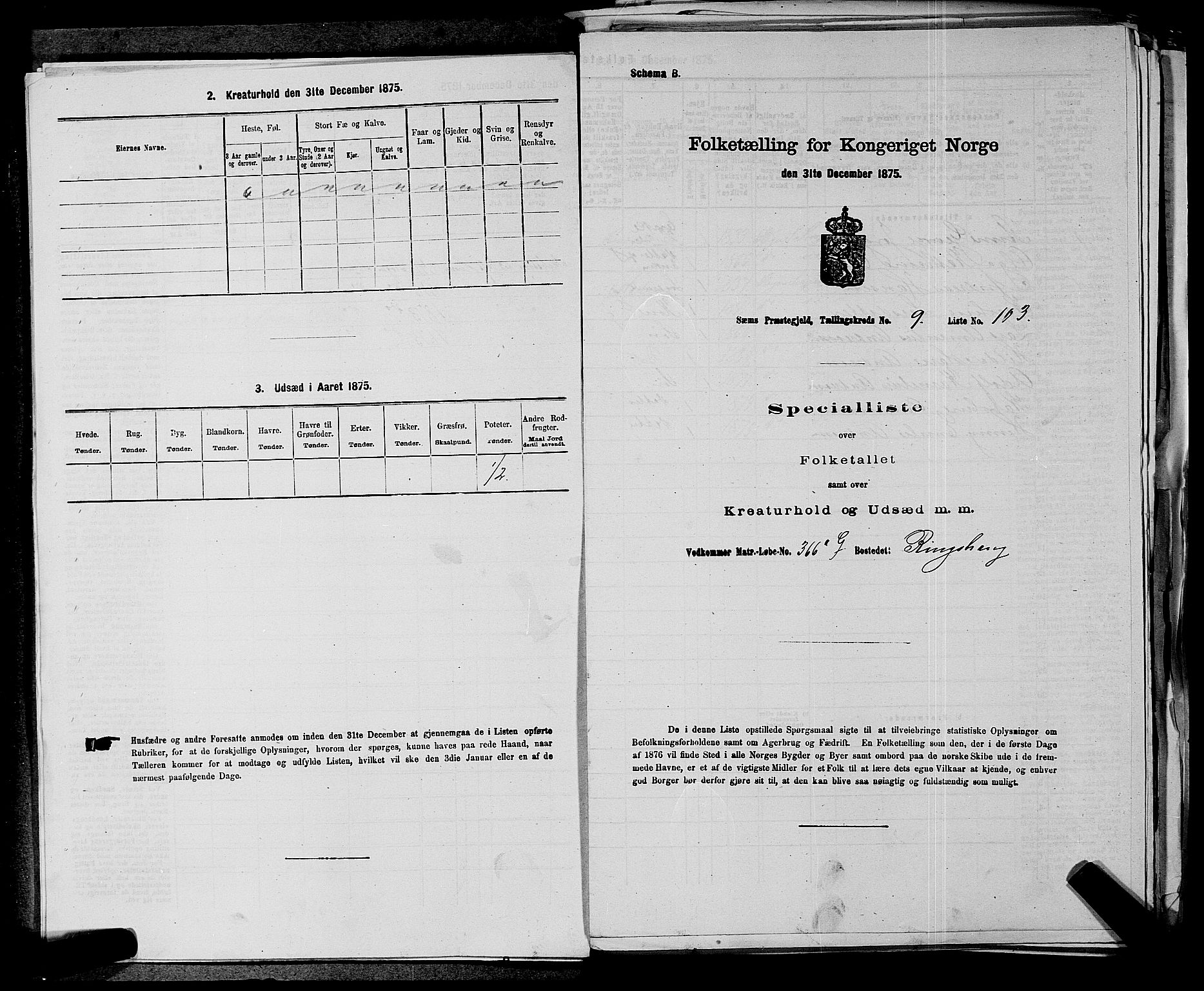 SAKO, Folketelling 1875 for 0721P Sem prestegjeld, 1875, s. 1518