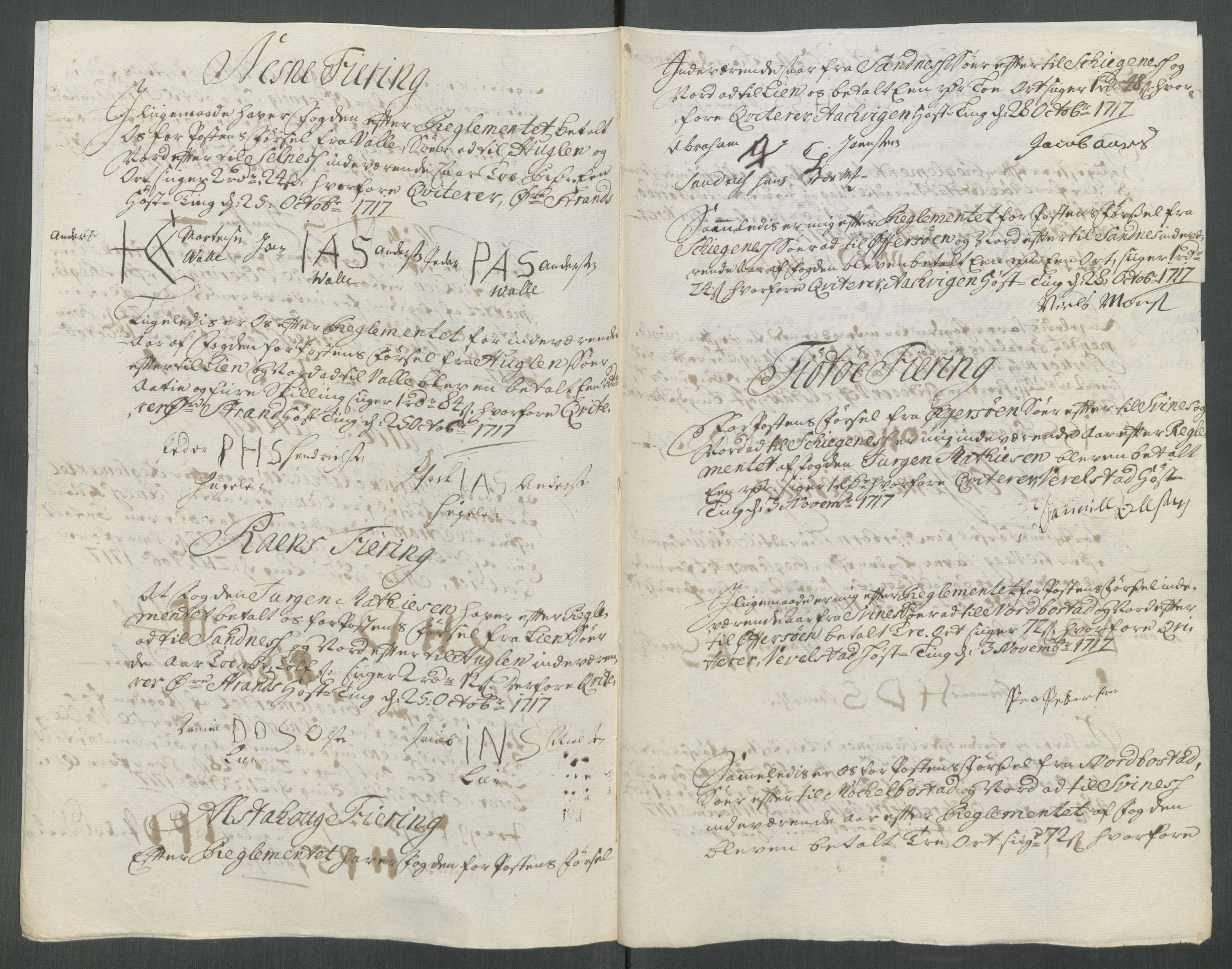 Rentekammeret inntil 1814, Reviderte regnskaper, Fogderegnskap, AV/RA-EA-4092/R65/L4515: Fogderegnskap Helgeland, 1717, s. 328