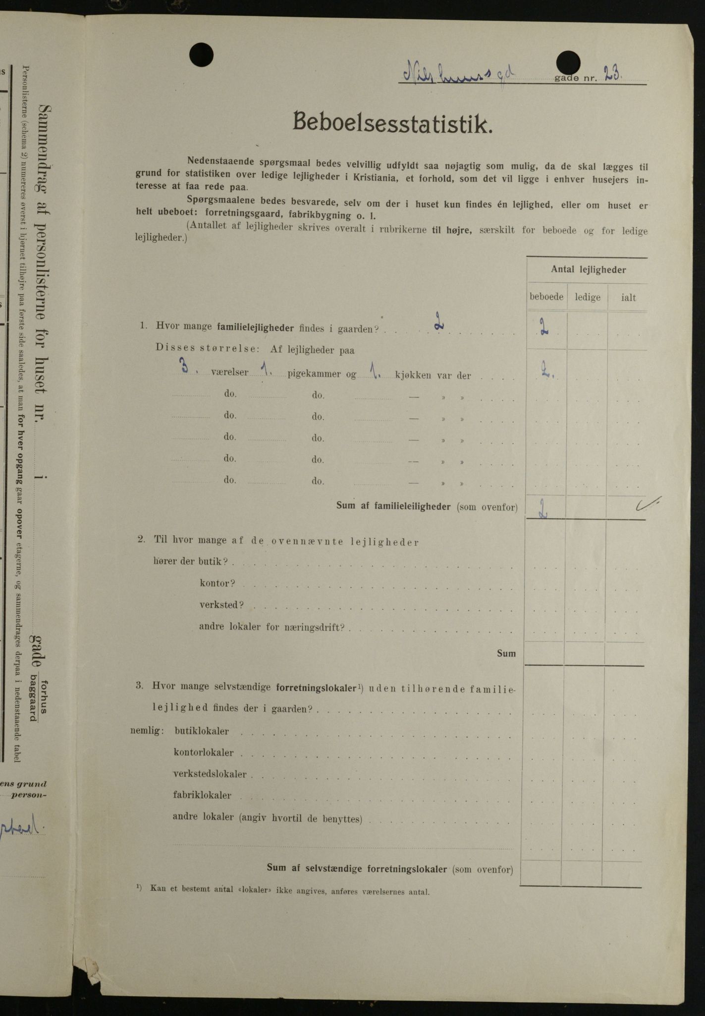 OBA, Kommunal folketelling 1.2.1908 for Kristiania kjøpstad, 1908, s. 63811