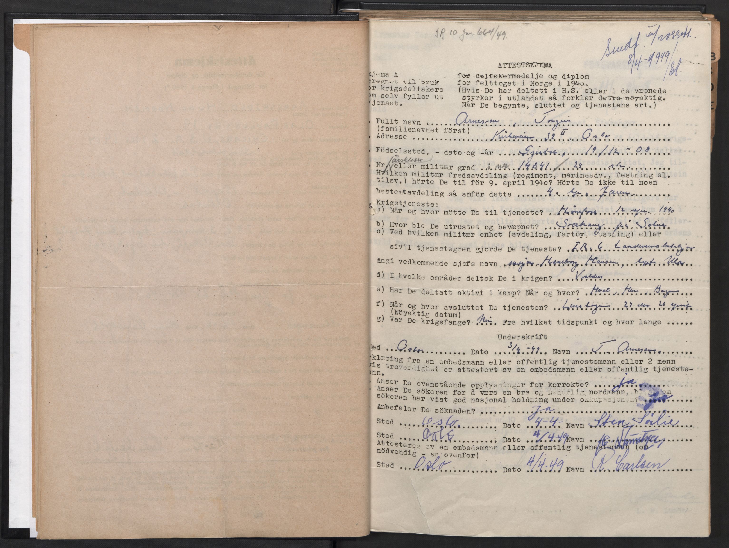 Forsvaret, Rogaland infanteriregiment nr. 8, AV/RA-RAFA-3374/D/Dc/L0001: Saksarkiv nr. 532, 1946, s. 10