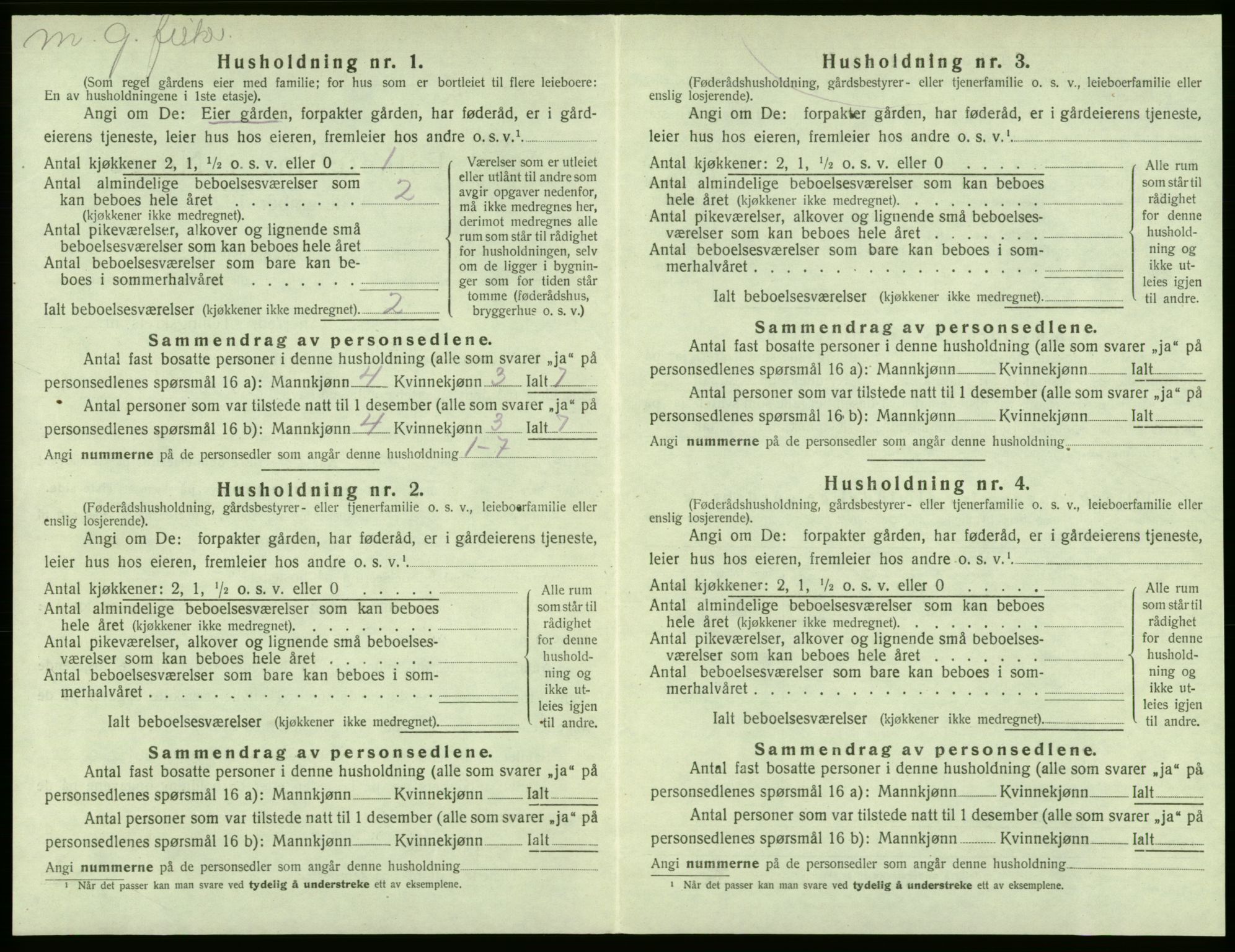 SAB, Folketelling 1920 for 1245 Sund herred, 1920, s. 827