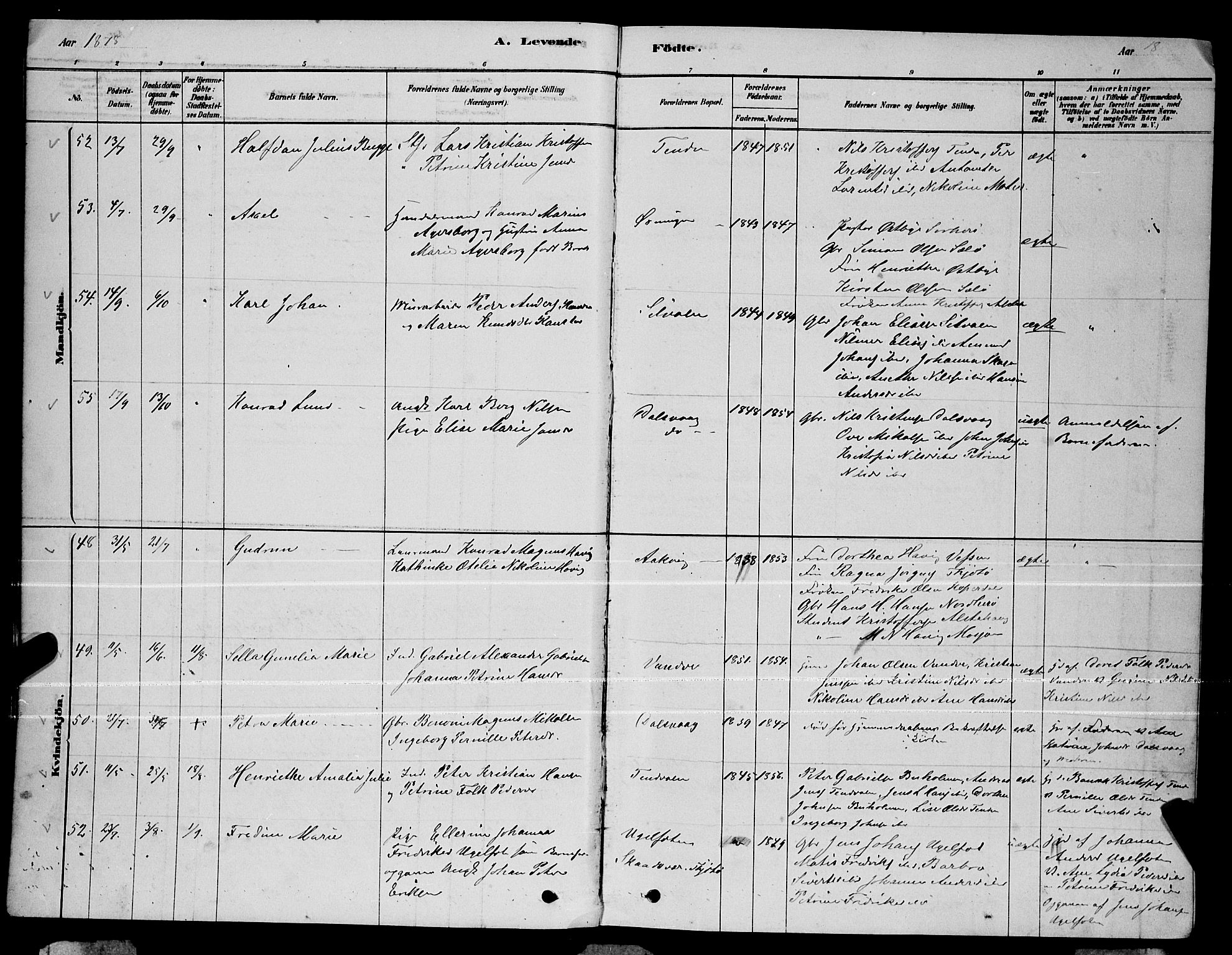 Ministerialprotokoller, klokkerbøker og fødselsregistre - Nordland, AV/SAT-A-1459/834/L0513: Klokkerbok nr. 834C04, 1877-1892, s. 18