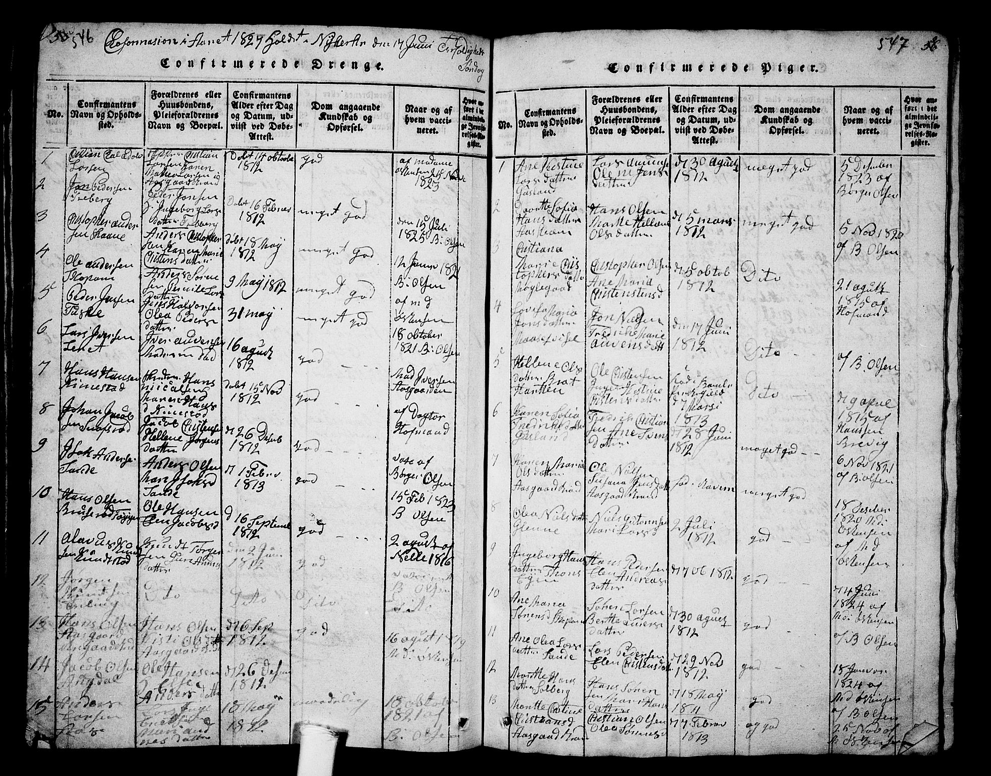 Borre kirkebøker, AV/SAKO-A-338/G/Ga/L0001: Klokkerbok nr. I 1, 1815-1851, s. 546-547