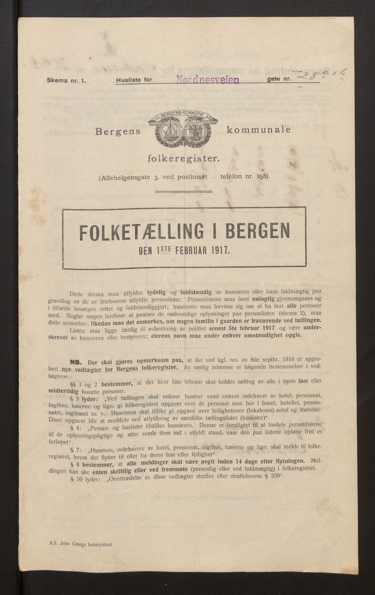 SAB, Kommunal folketelling 1917 for Bergen kjøpstad, 1917, s. 27071