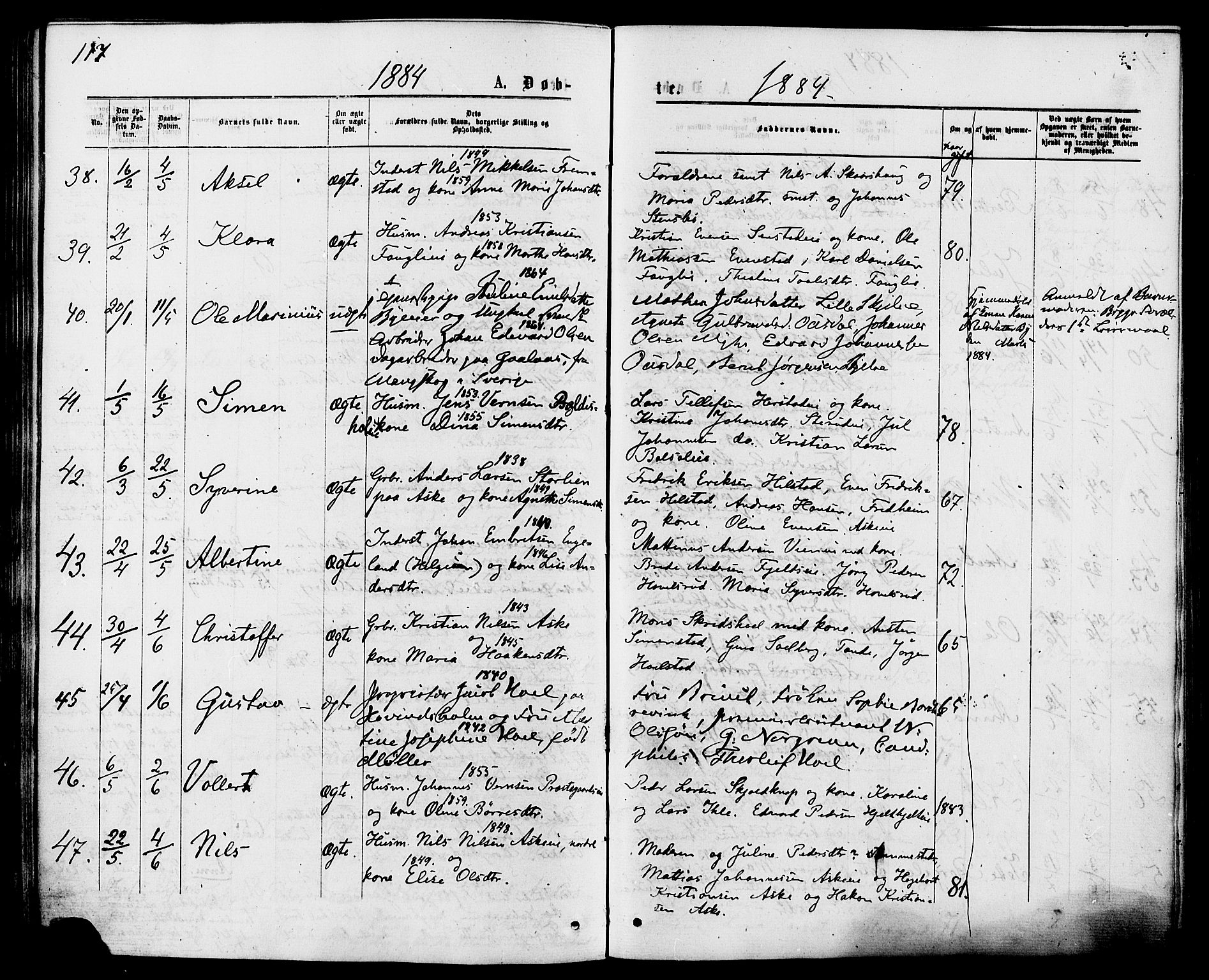 Nes prestekontor, Hedmark, AV/SAH-PREST-020/K/Ka/L0005: Ministerialbok nr. 5, 1872-1886, s. 117